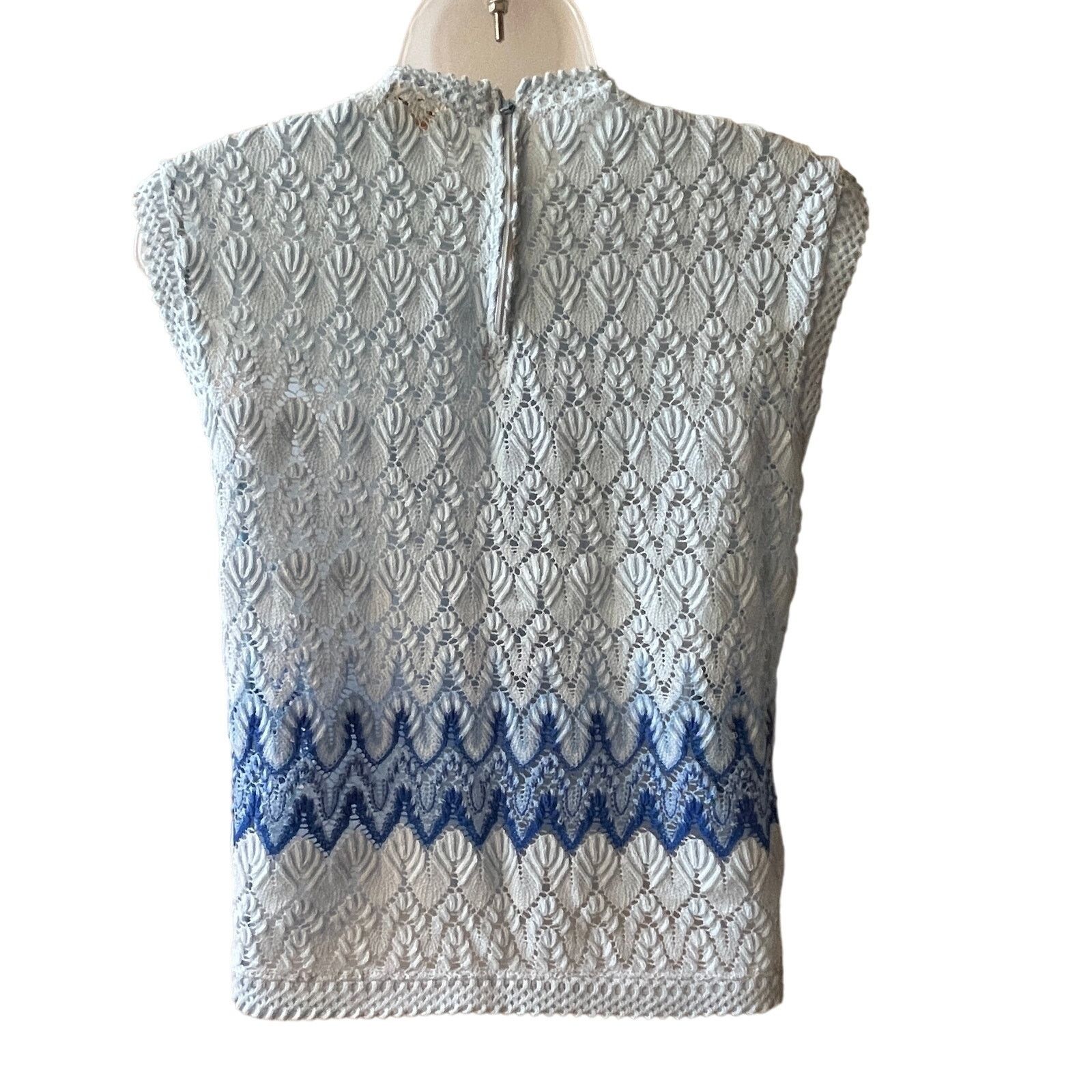 Vintage VINTAGE 60s Acrylace Ombre Crochet Knit Shell Top Size Small Size S / US 4 / IT 40 - 4 Thumbnail