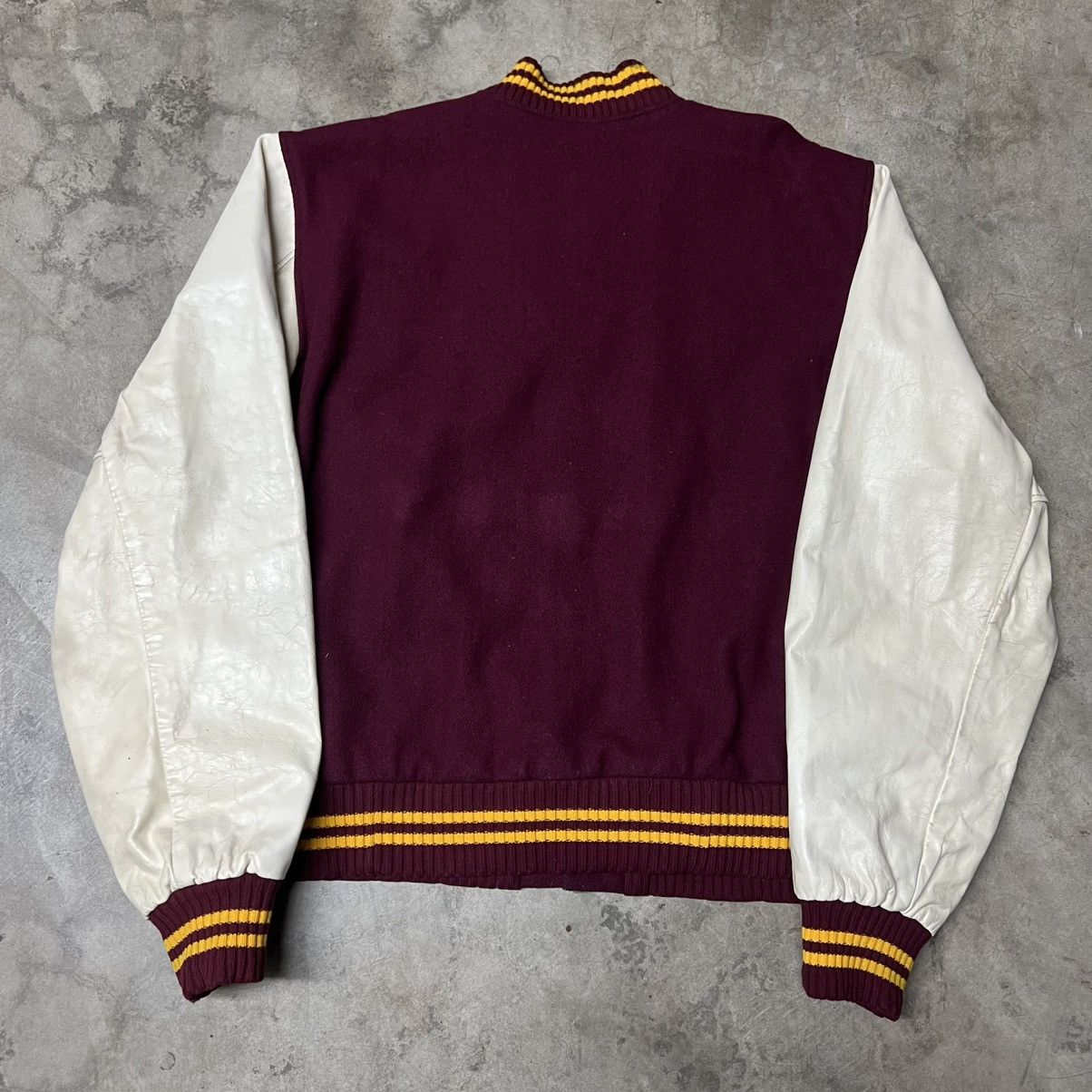 Vintage Vintage 80’s USC 🇺🇸 Leather-Sleeve Varsity Letterman Jacket Size US XXL / EU 58 / 5 - 6 Thumbnail