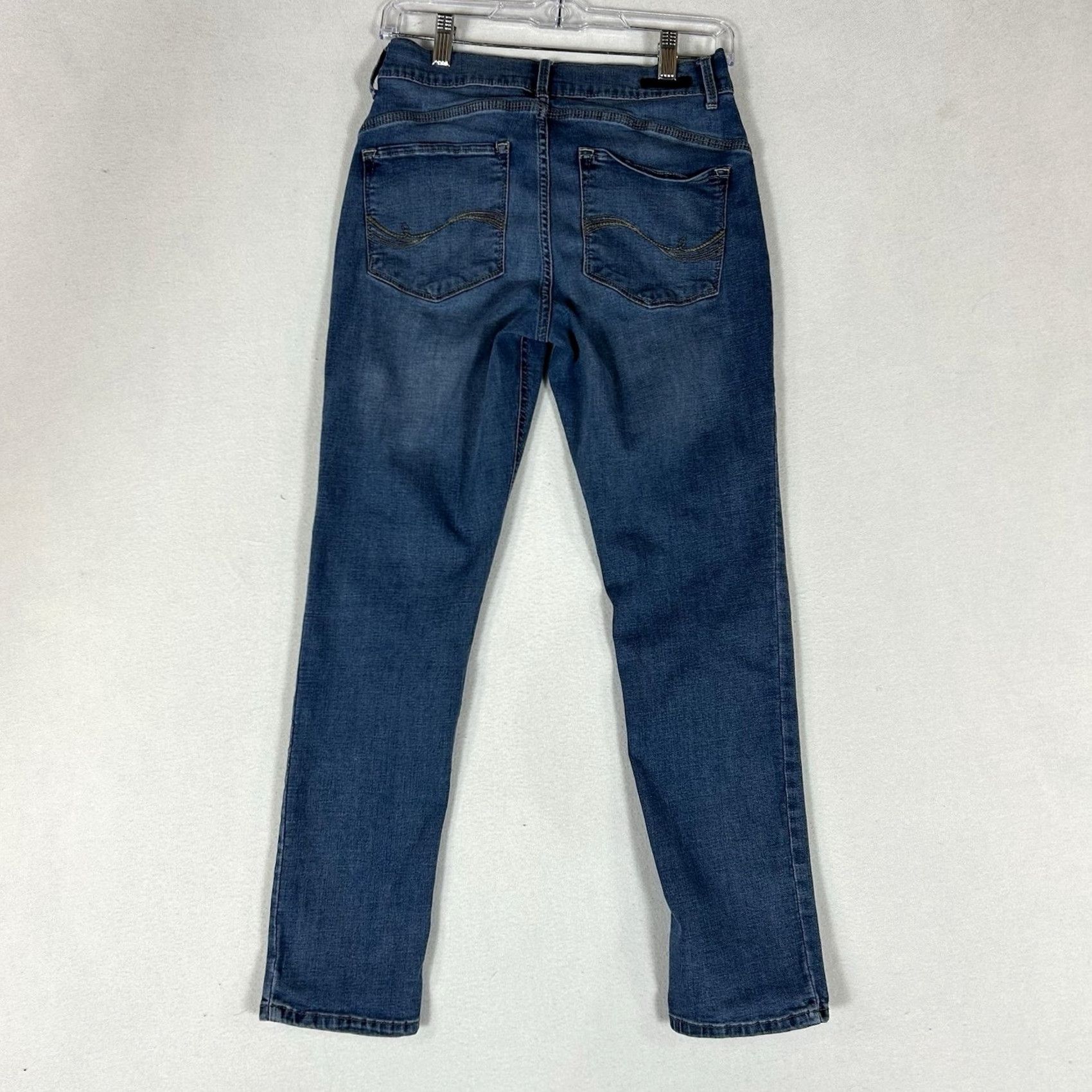 Lee Lee Easy Fit Skinny Jeans Womens 6 Petite Mid Rise Stretch Blue Denim 6P Size 28" / US 6 / IT 42 - 7 Thumbnail
