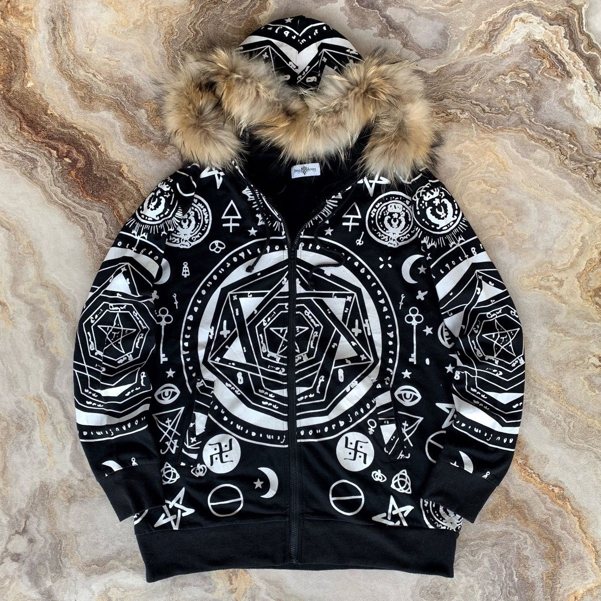 Japanese Brand Drug Honey Zip Hoodie Fur Lgb Ifsix Vkeii Kmrii Style Size US L / EU 52-54 / 3 - 8 Thumbnail