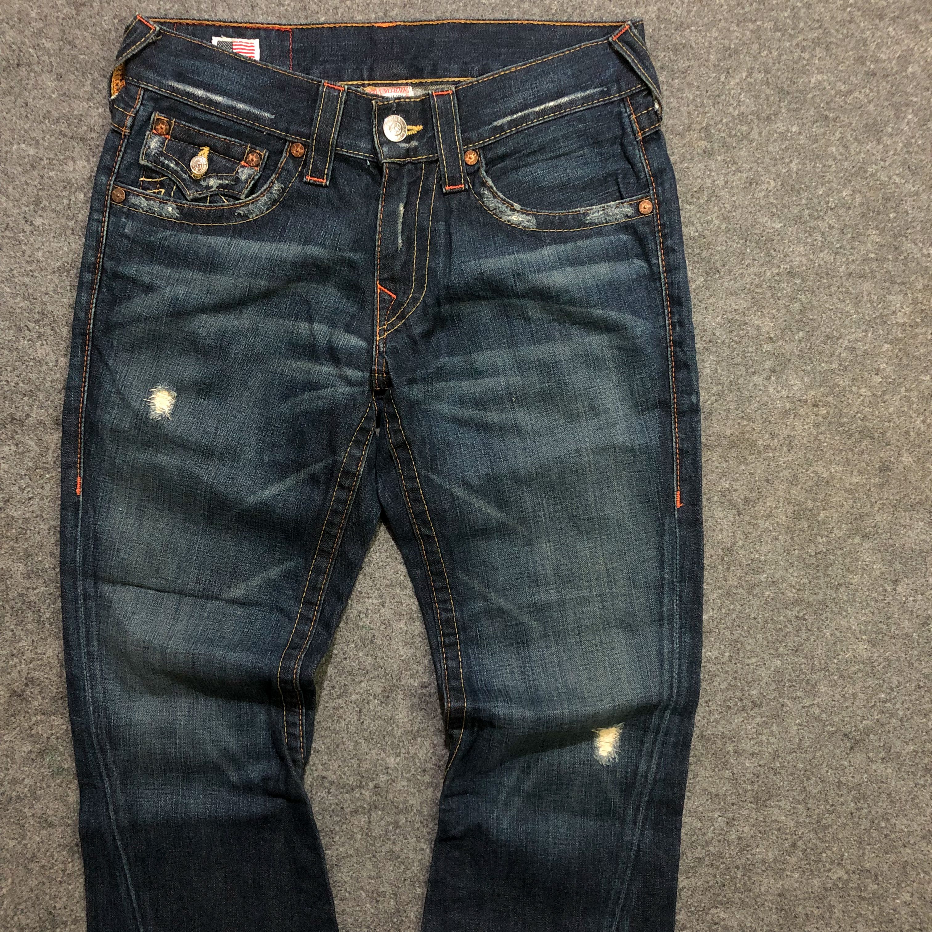 Japanese Brand True Religion Joey Super T Bootcut Jeans Denim Dark Wash Size US 29 - 2 Thumbnail