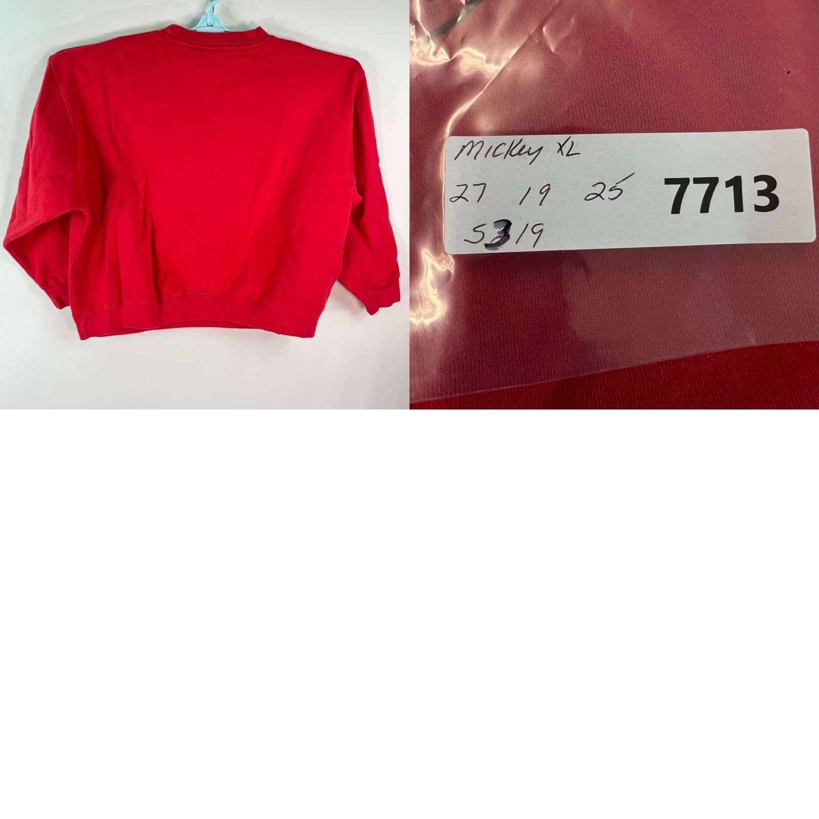 Disney VINTAGE Disney Sweatshirt Embroidered Mickey Inc Crewneck Red XL Unisex Adults Mens Womens 80s 90s Size XL / US 12-14 / IT 48-50 - 8 Thumbnail