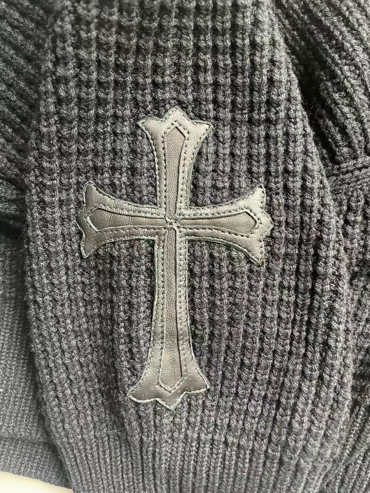 Chrome Hearts Chrome Hearts Waffle Cross Patch Cashmere Sweater Size L / US 10 / IT 46 - 6 Thumbnail