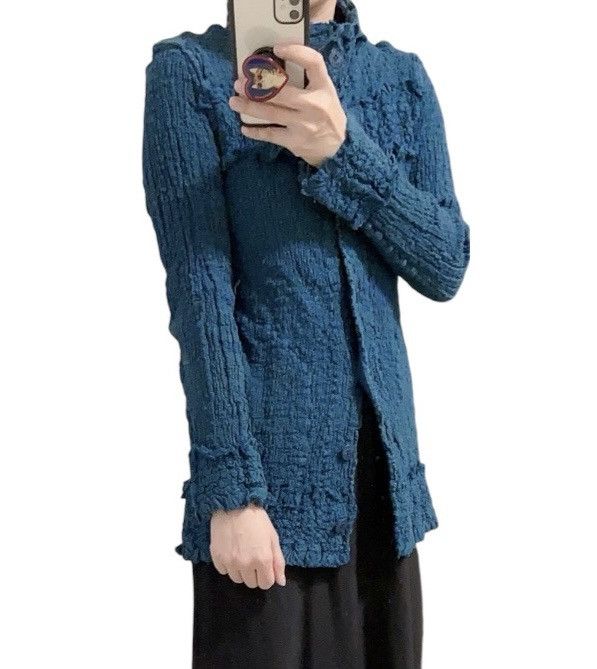 Issey Miyake Me By Issey Miyake Cauliflower Blue Jacket Size M / US 6-8 / IT 42-44 - 23 Thumbnail