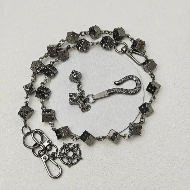 Vintage Dice and Skulls Rock Wallet Chain Size ONE SIZE - 1 Thumbnail