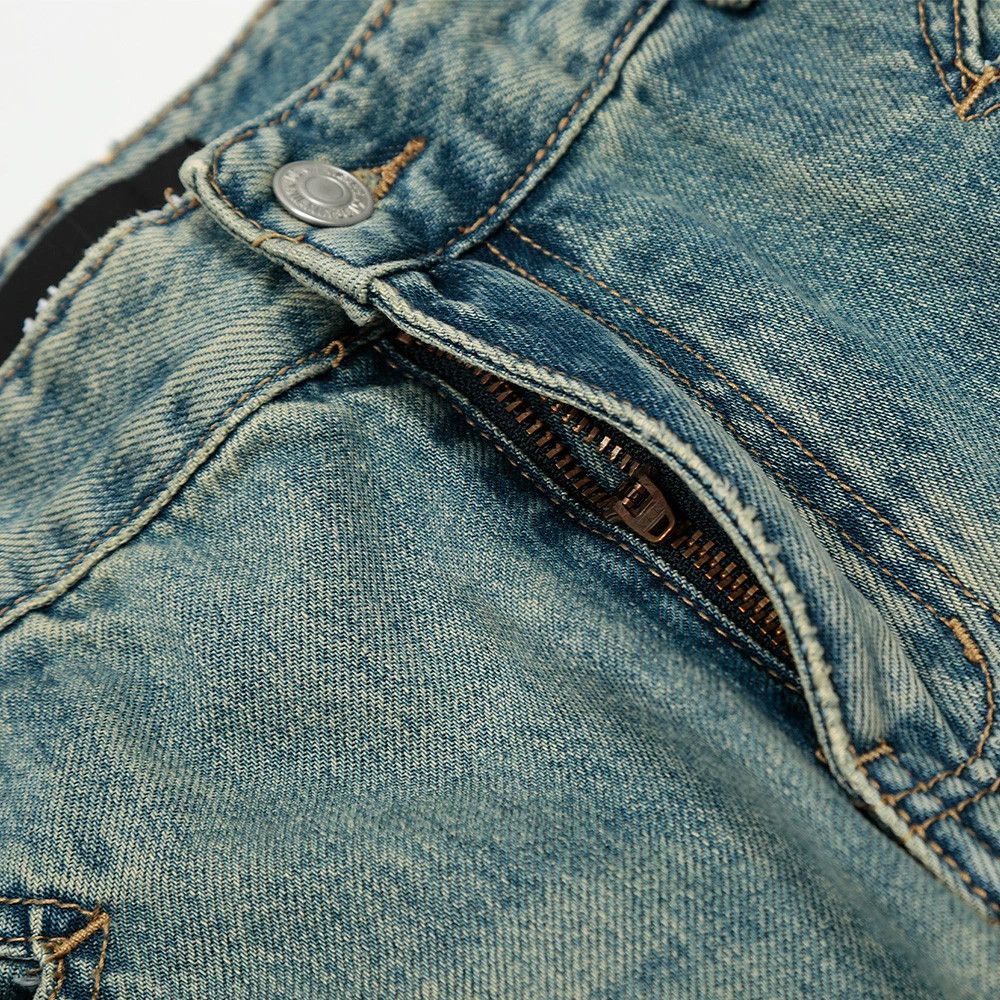Japanese Brand × Jean Men's loose retro punk distressed washed scimitar jeans Size US 32 / EU 48 - 3 Thumbnail