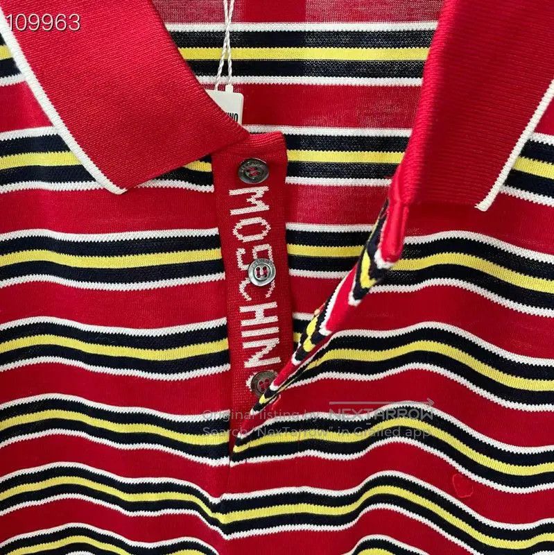 Moschino Moschino Striped Cotton Men's Polo Shirt . Size US S / EU 44-46 / 1 - 3 Thumbnail
