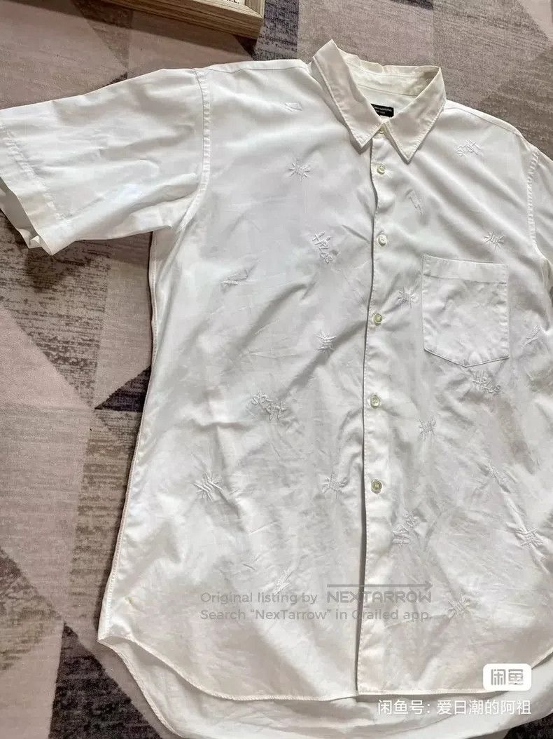 Comme des Garcons Comme Des Garcons Embroidered white shirt, size L Size L / US 10 / IT 46 - 2 Thumbnail