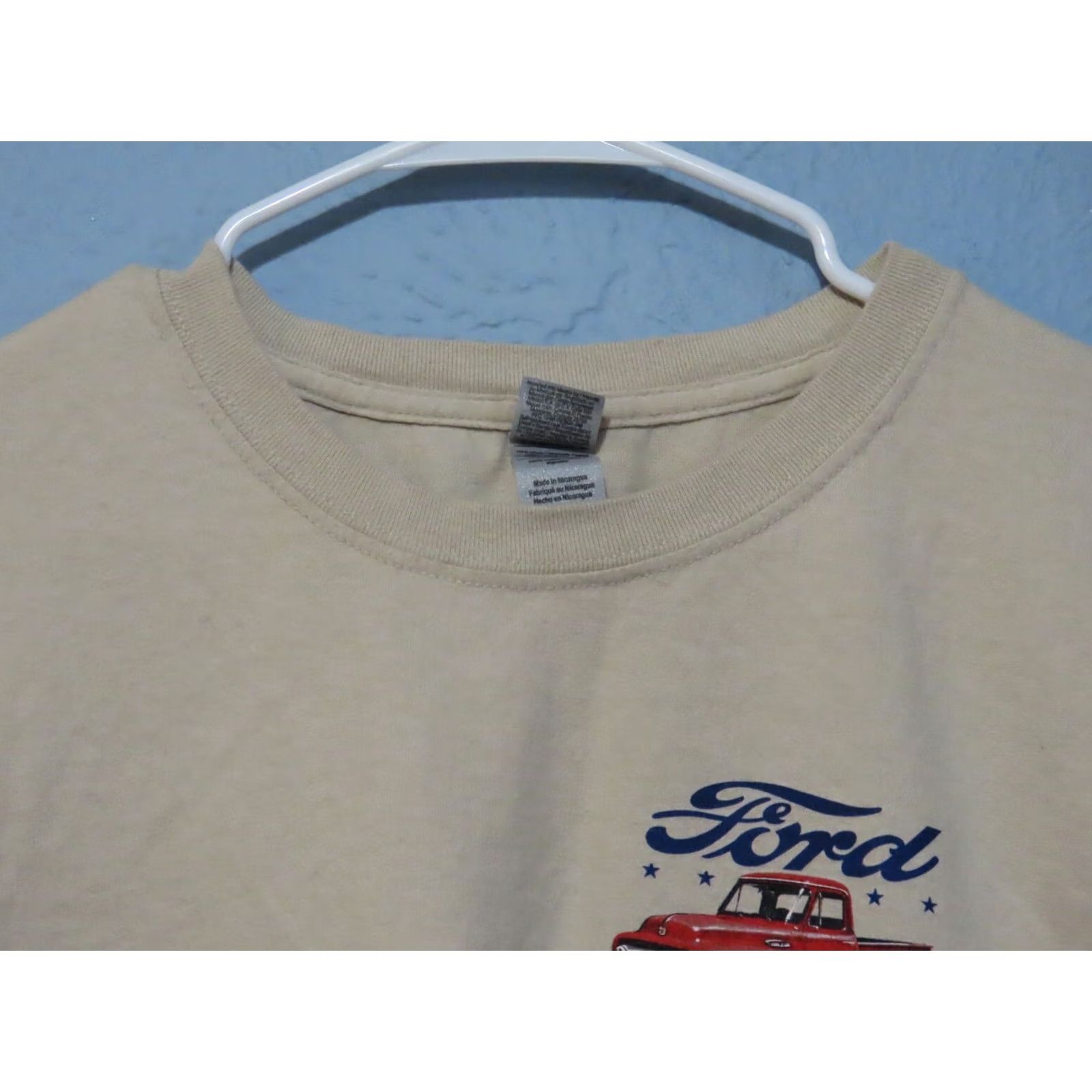 Gildan Gildan T-Shirt Mens 3XL Ivory Crew Neck Short Sleeve Trucks FoMoCo Genuine Ford Parts Size US XXL / EU 58 / 5 - 3 Thumbnail