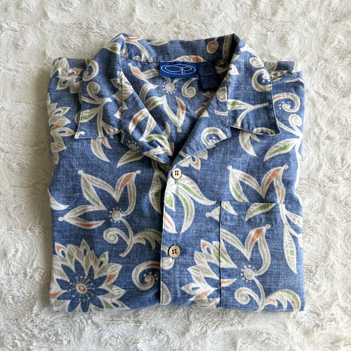 Ocean Pacific Vintage Ocean Pacific OP Hawaiian Shirt Men Large Blue Aloha Size US L / EU 52-54 / 3 - 1 Thumbnail