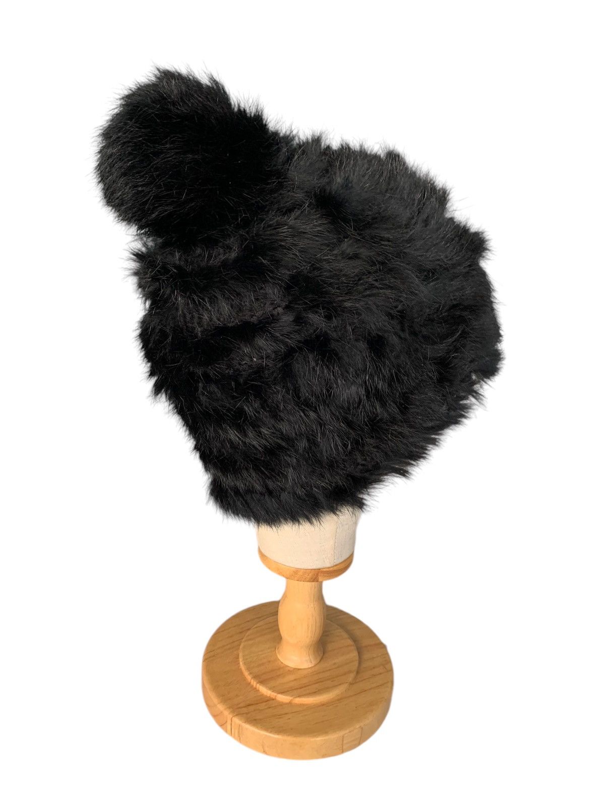 If Six Was Nine × Tornado Mart Punk Bondage Style Fur knitted Beanie Hats Size ONE SIZE - 6 Thumbnail