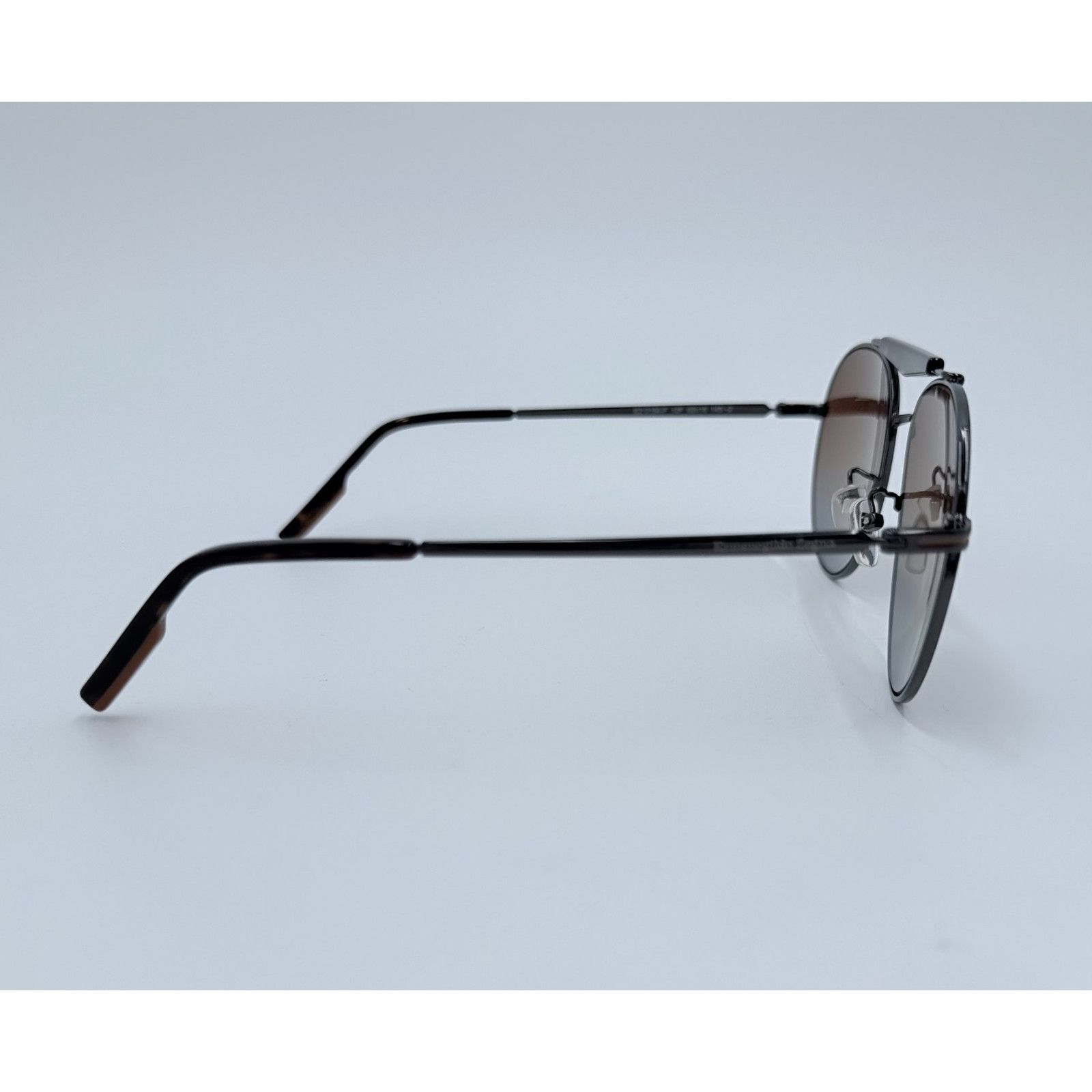 Ermenegildo Zegna NEW Ermenegildo Zegna EZ0154-F 12F Aviator Gunmetal Zeiss Size ONE SIZE - 5 Thumbnail