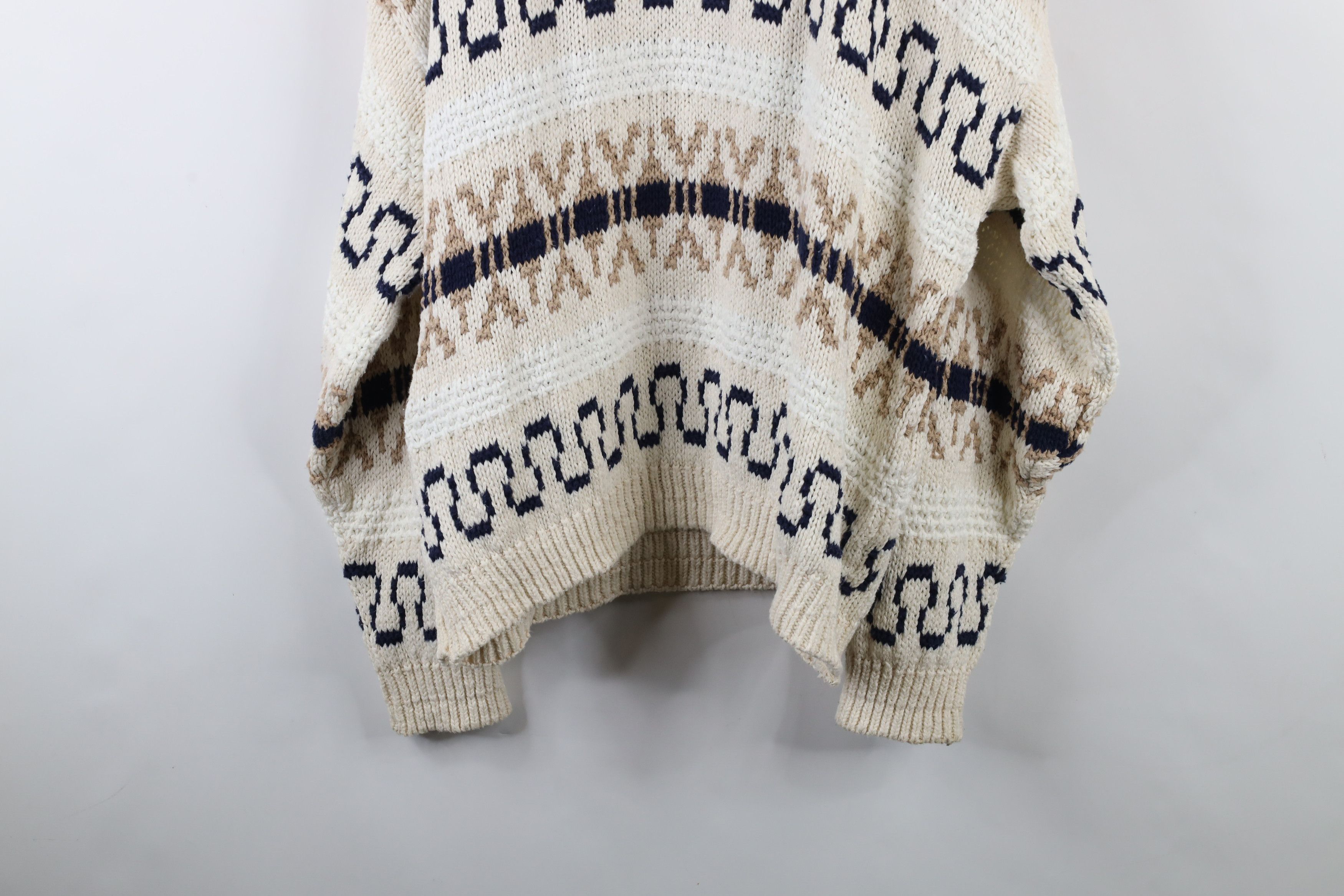 Vintage Vintage 90s Streetwear Cotton Fair Isle Knit Sweater USA Size US XL / EU 56 / 4 - 13 Thumbnail