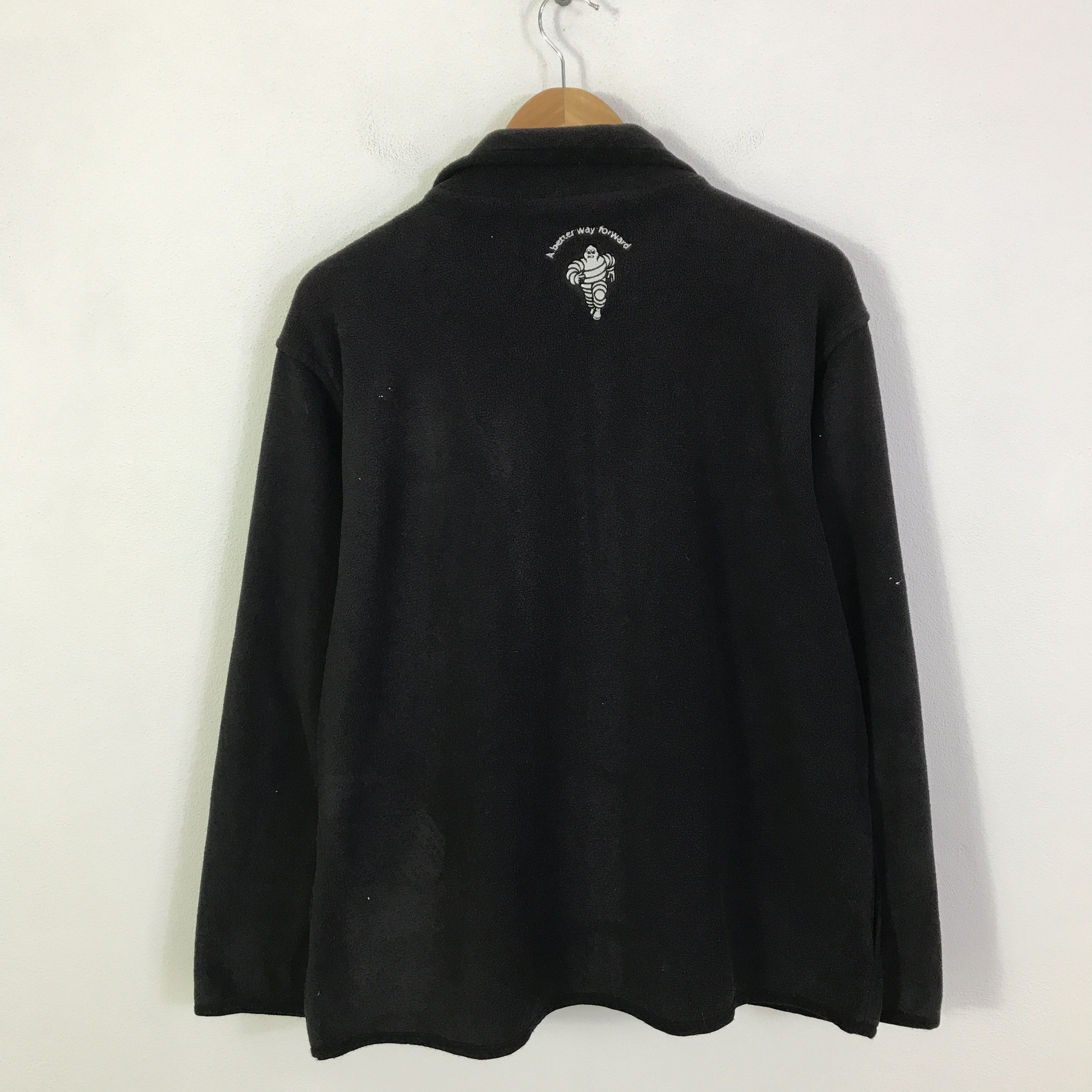 Japanese Brand Racing michelin fleece zipper jacket K105B21 Size US L / EU 52-54 / 3 - 3 Thumbnail