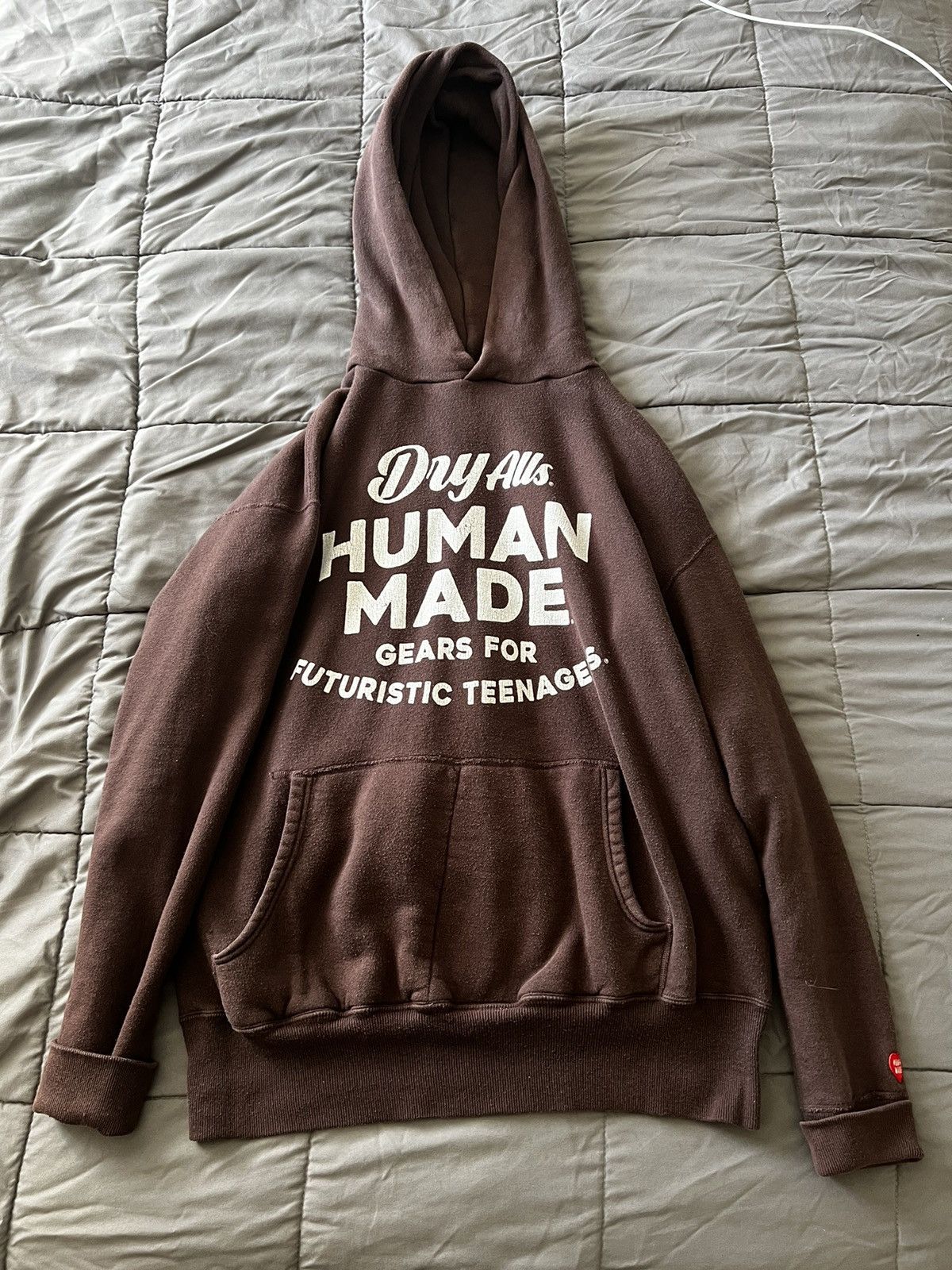 Pre-owned Human Made Dry-alls Hoodie In Brown