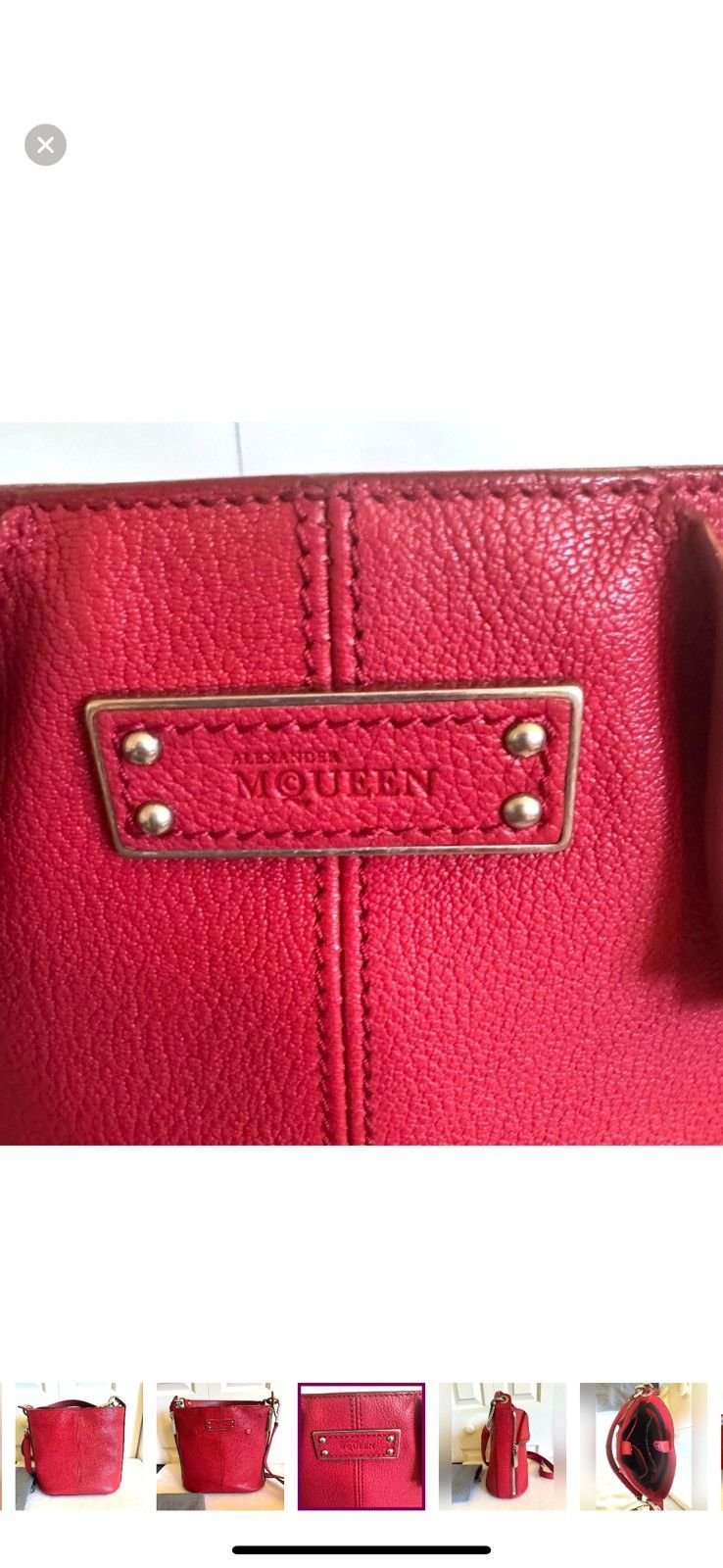 Alexander McQueen ALEXANDER McQUEEN Red Leather Crossbody Bucket Bag Size ONE SIZE - 5 Thumbnail