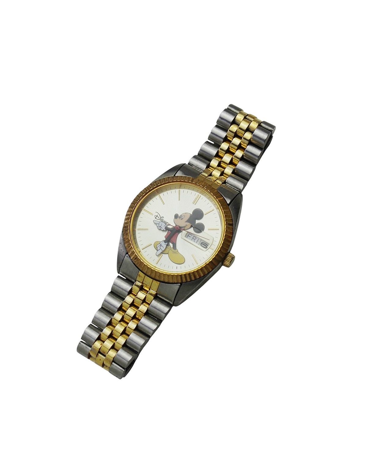 Vintage 2000S DISNEY MICKEY MOUSE TWO-TONE DAY-DATE WATCH Size ONE SIZE - 5 Thumbnail