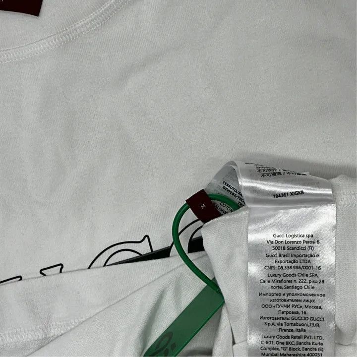 Gucci Gucci Gucci Lido Logo Print White Short Sleeve T-Shirt -25 Size US M / EU 48-50 / 2 - 3 Thumbnail