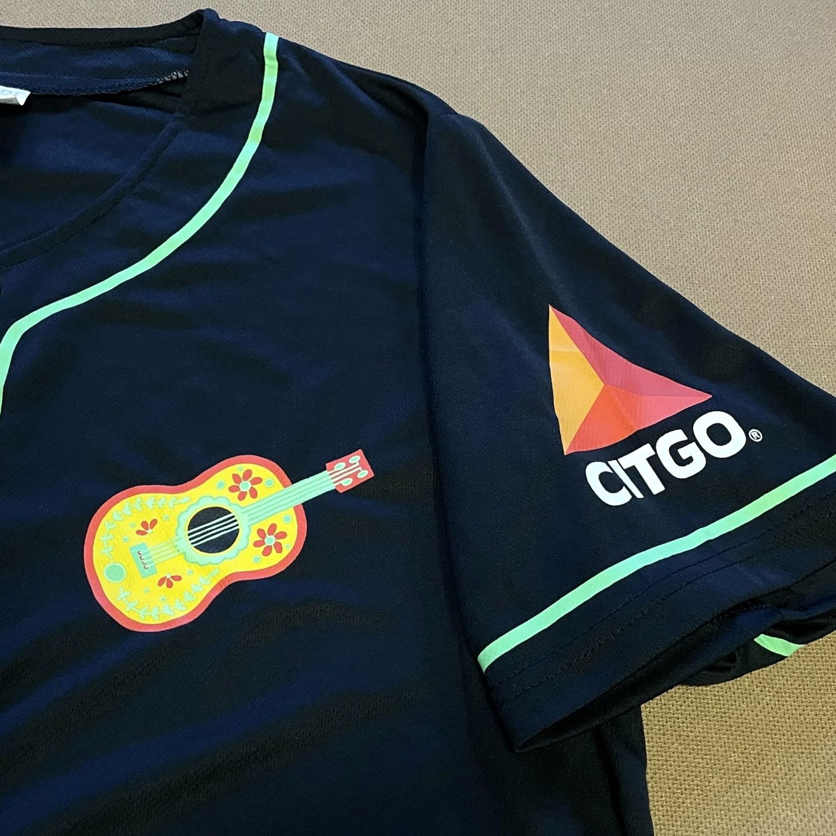 Vintage Success Brands Baseball Jersey Shirt Mens Large Black CITGO Guitar Music Promo Shirt Size US L / EU 52-54 / 3 - 2 Thumbnail