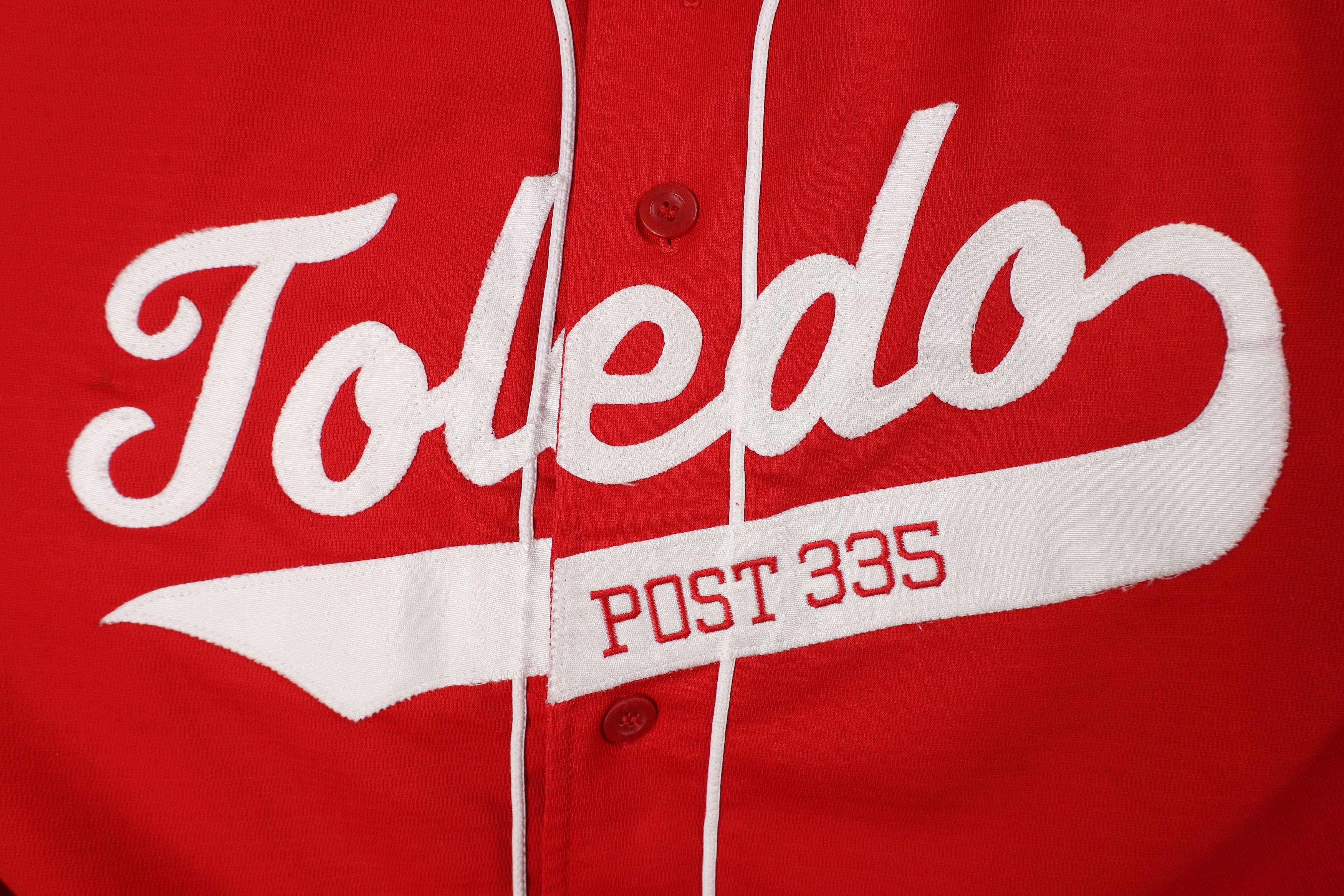 Vintage Vintage 90s Legion Toledo Post 335 Baseball Jersey Red USA Size US XL / EU 56 / 4 - 6 Thumbnail