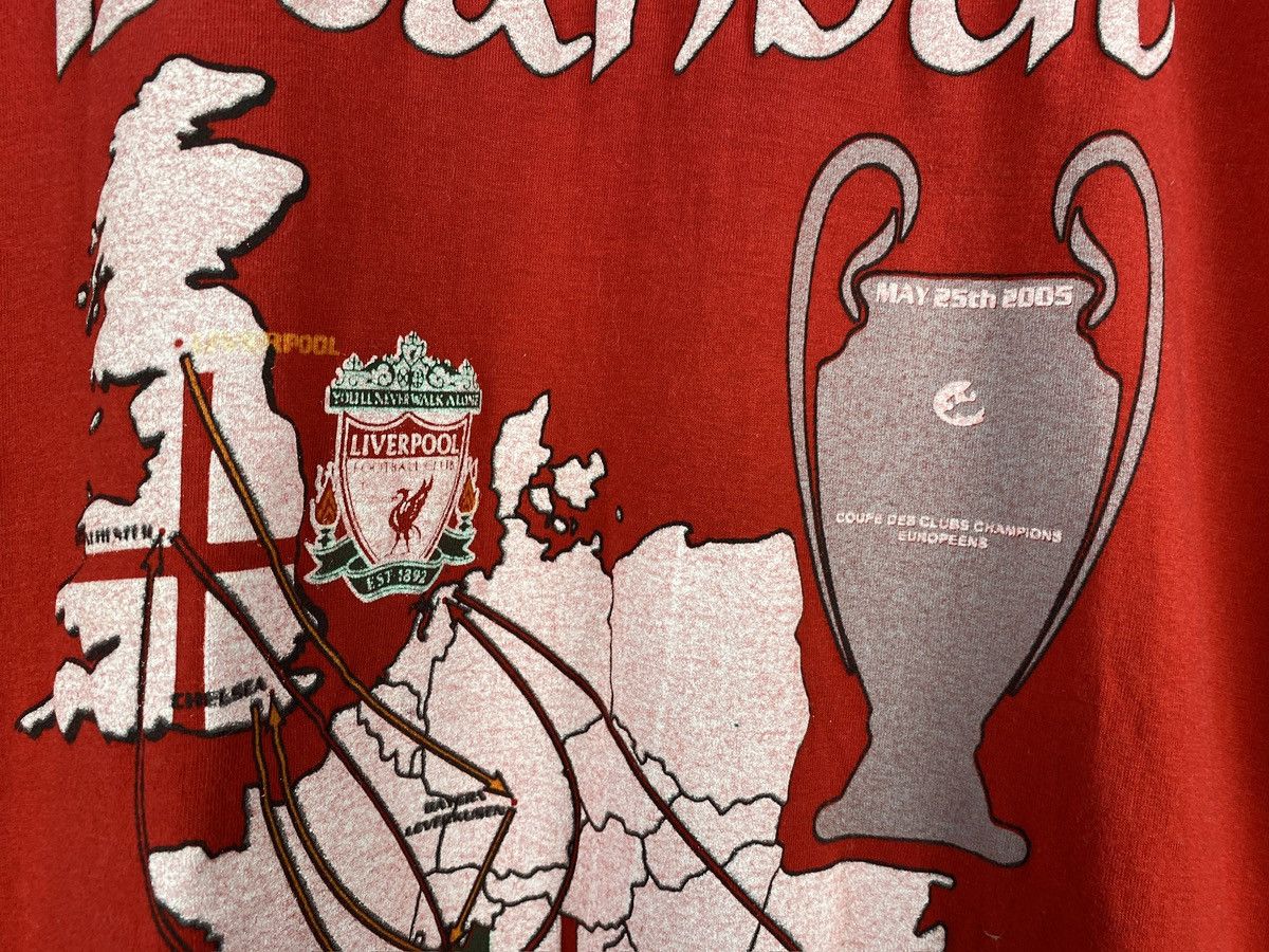Vintage Soccer T-Shirt Liverpool Milan Final Istanbul 2005 Football Size US L / EU 52-54 / 3 - 11 Thumbnail
