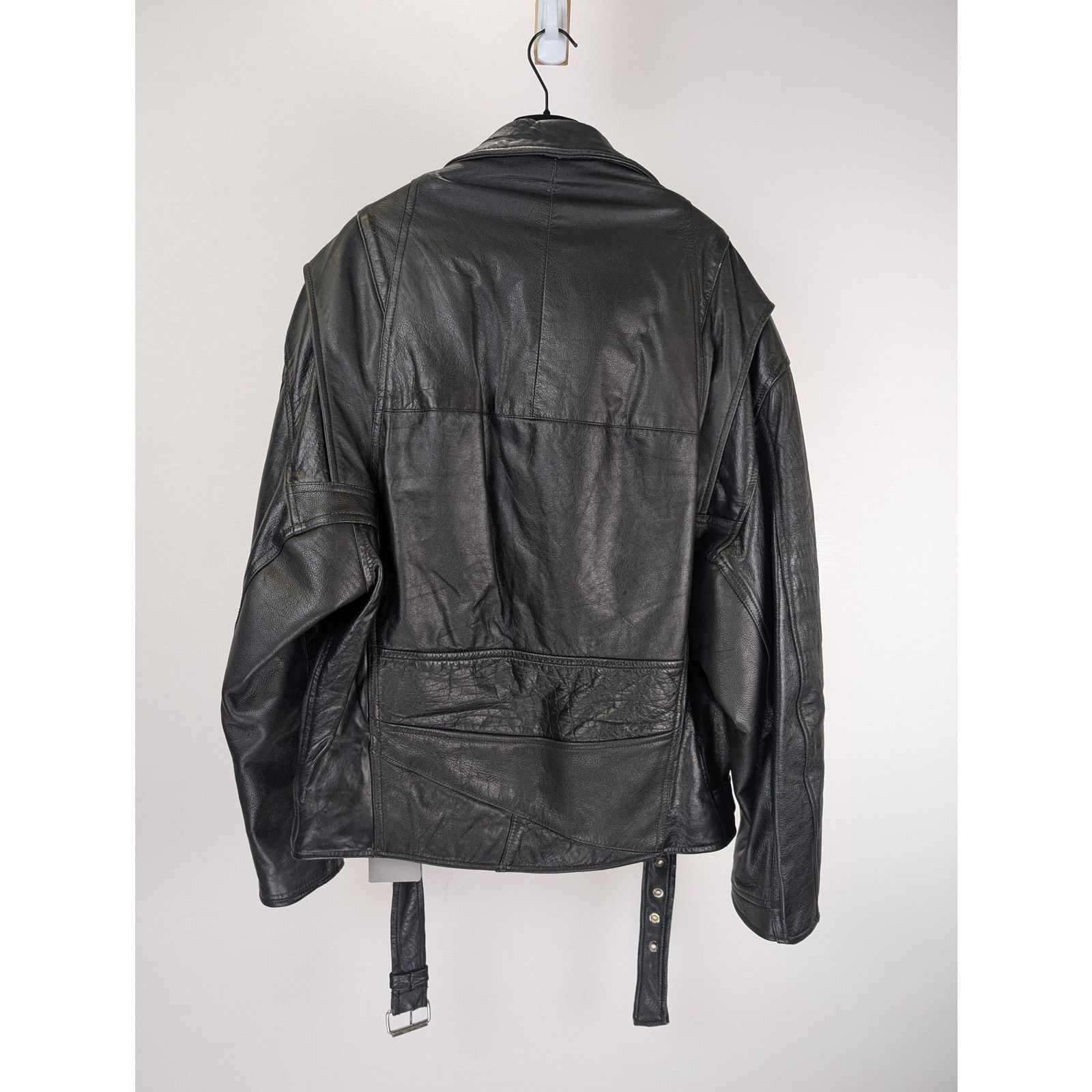 Balenciaga o1rshd1 Upcycled Biker Jacket in Black Size US M / EU 48-50 / 2 - 10 Thumbnail