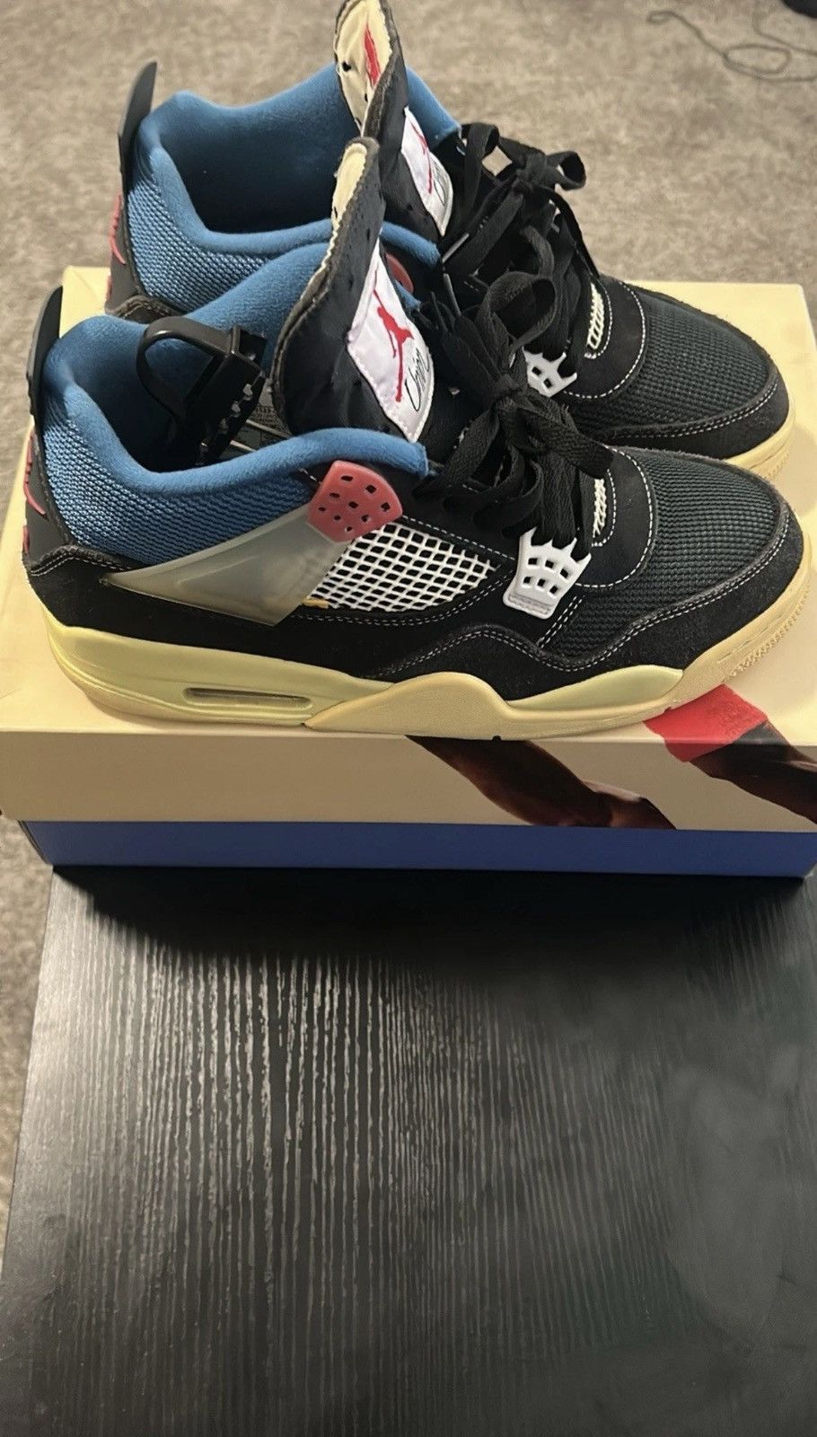 Jordan Brand × Union LA Air Jordan 4 Retro Union LA Off Noir Size US 9.5 / EU 42-43 - 3 Thumbnail