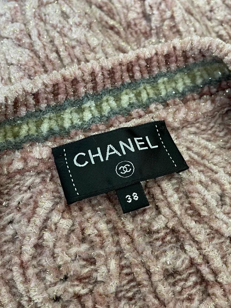 Chanel Chanel 22B pink velvet size 5 sequin medium-length cardiga Size XS / US 0-2 / IT 36-38 - 5 Thumbnail