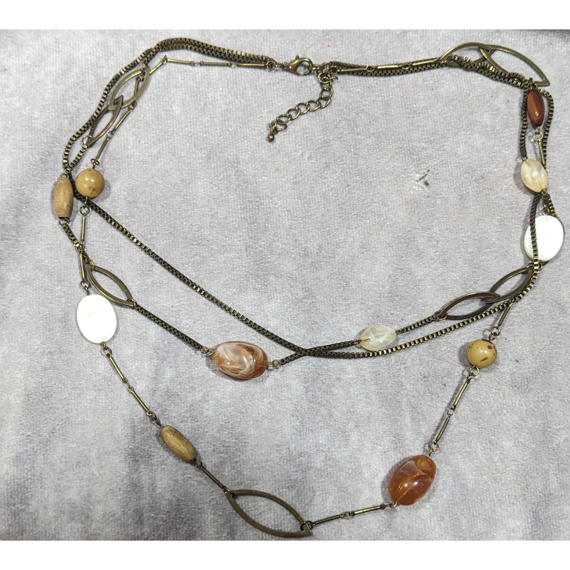 Other Rustic Mixed Media Earth Tone Multilayer Necklace Size ONE SIZE - 6 Thumbnail