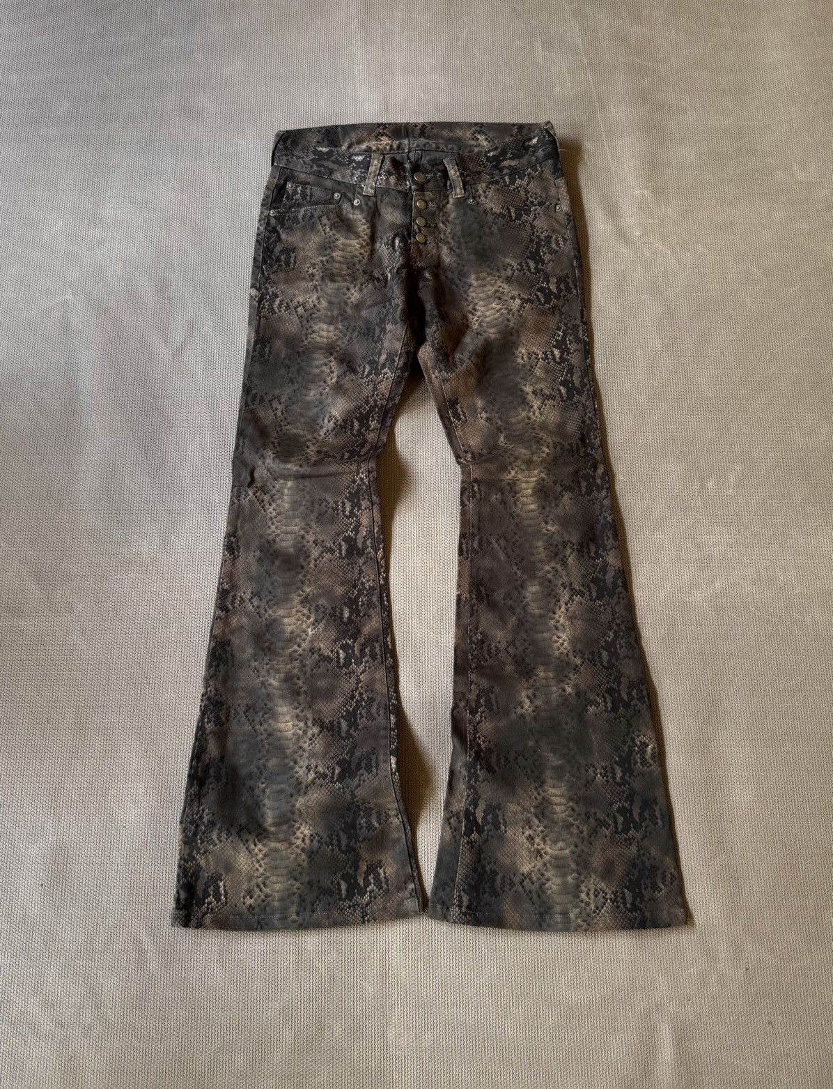 Pre-owned If Six Was Nine X Le Grande Bleu L G B Tornado Mart Snakeskin Ifsixwasnine Flare Jeans