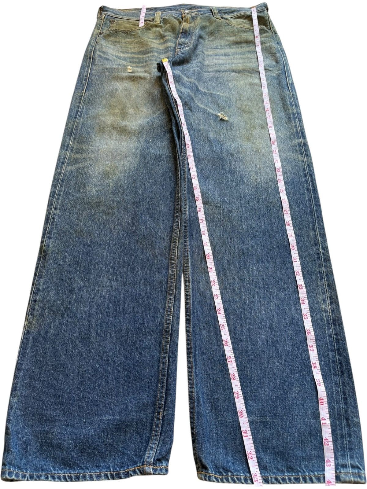 Levi's Vintage 90s Levis 503 Selvedge Rusty Mud Wash Loose Jeans Size US 36 / EU 52 - 12 Thumbnail