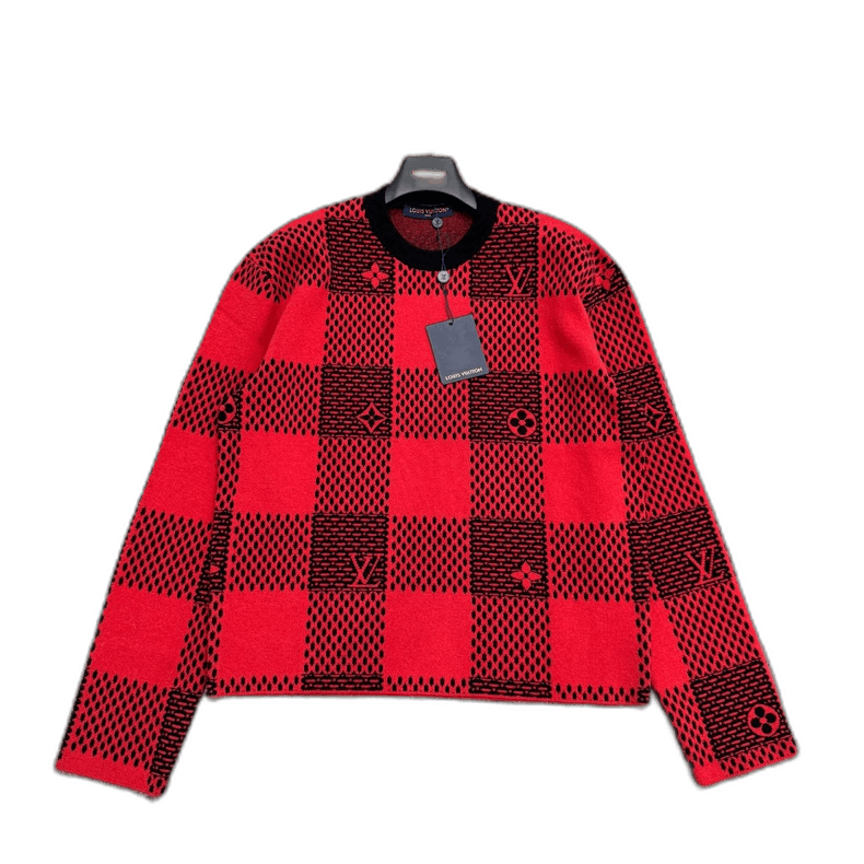 Louis Vuitton louis vuitton red black checkered sweater Size US L / EU 52-54 / 3 - 1 Thumbnail