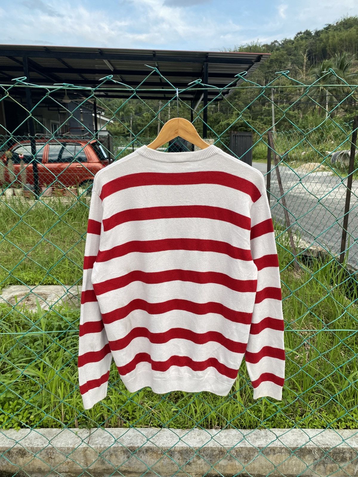 Lacoste SS Lacoste red striped knitwear Size US L / EU 52-54 / 3 - 2 Thumbnail