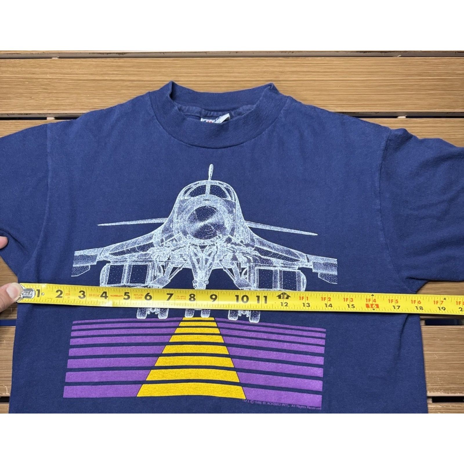 Hanes Vintage Blackbird Shirt Medium 1985 B-1B Strategic Bomber Size US M / EU 48-50 / 2 - 9 Thumbnail