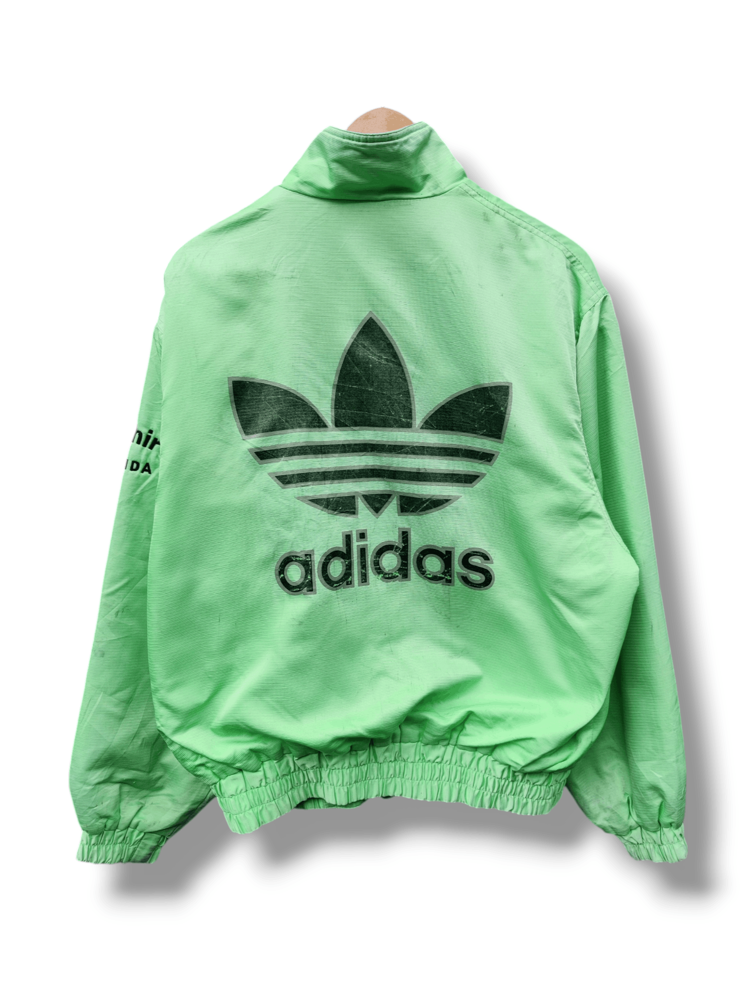 Adidas Vintage Distressed Adidas Jaspo Bomber Jacket Size US L / EU 52-54 / 3 - 1 Thumbnail