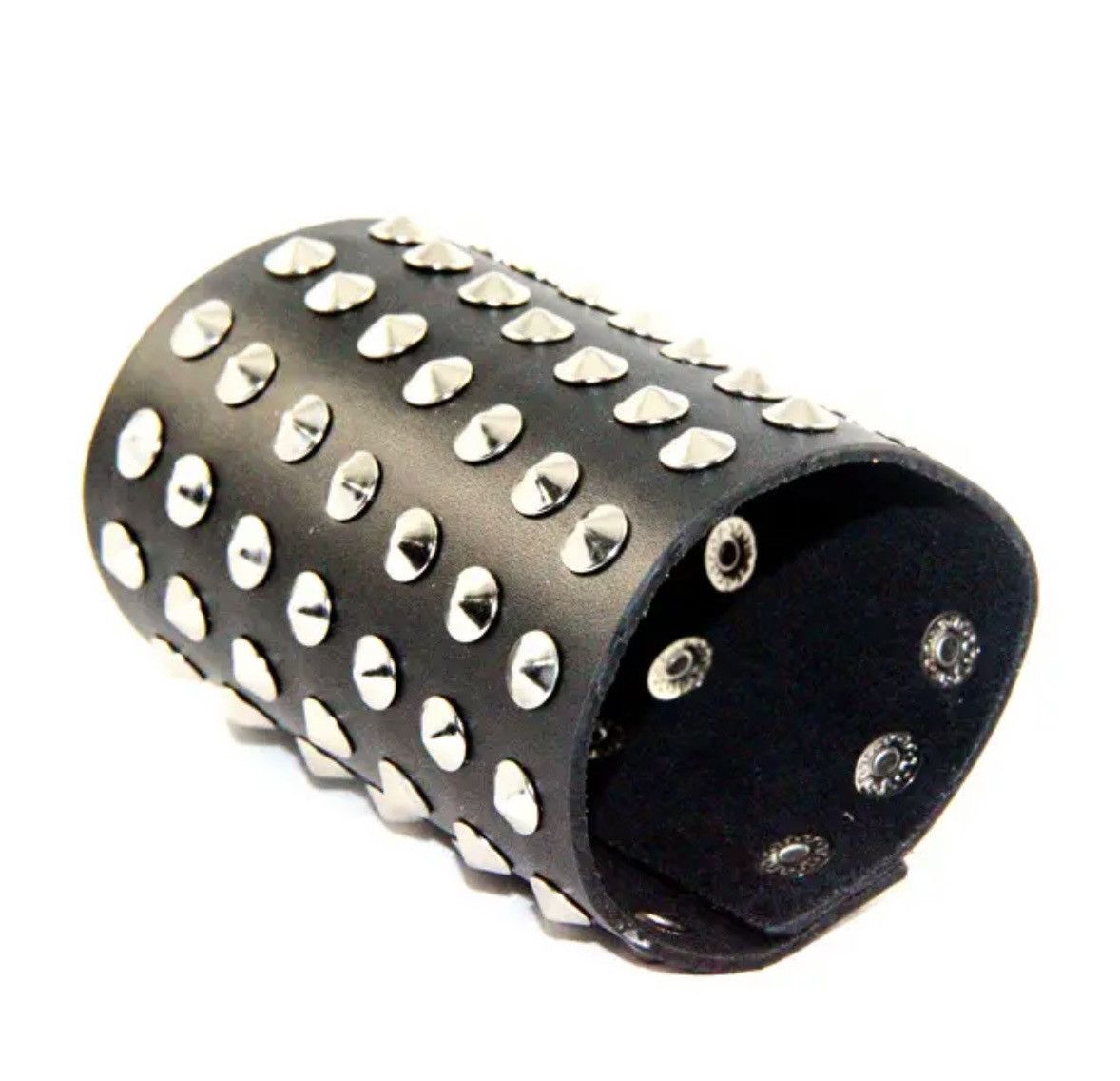 Jewelry Punk Rivet Leather Hand Bracelet Size ONE SIZE - 2 Thumbnail