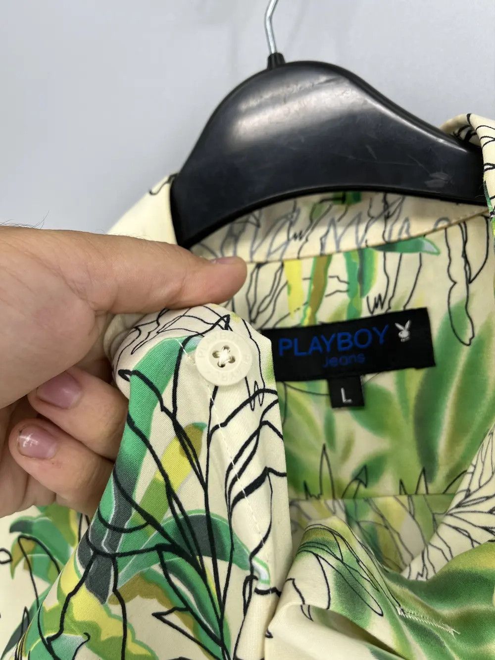 Playboy Vintage Y2K PLAYBOYS Floral Flowers Hawaiian Shirt Size US L / EU 52-54 / 3 - 8 Thumbnail