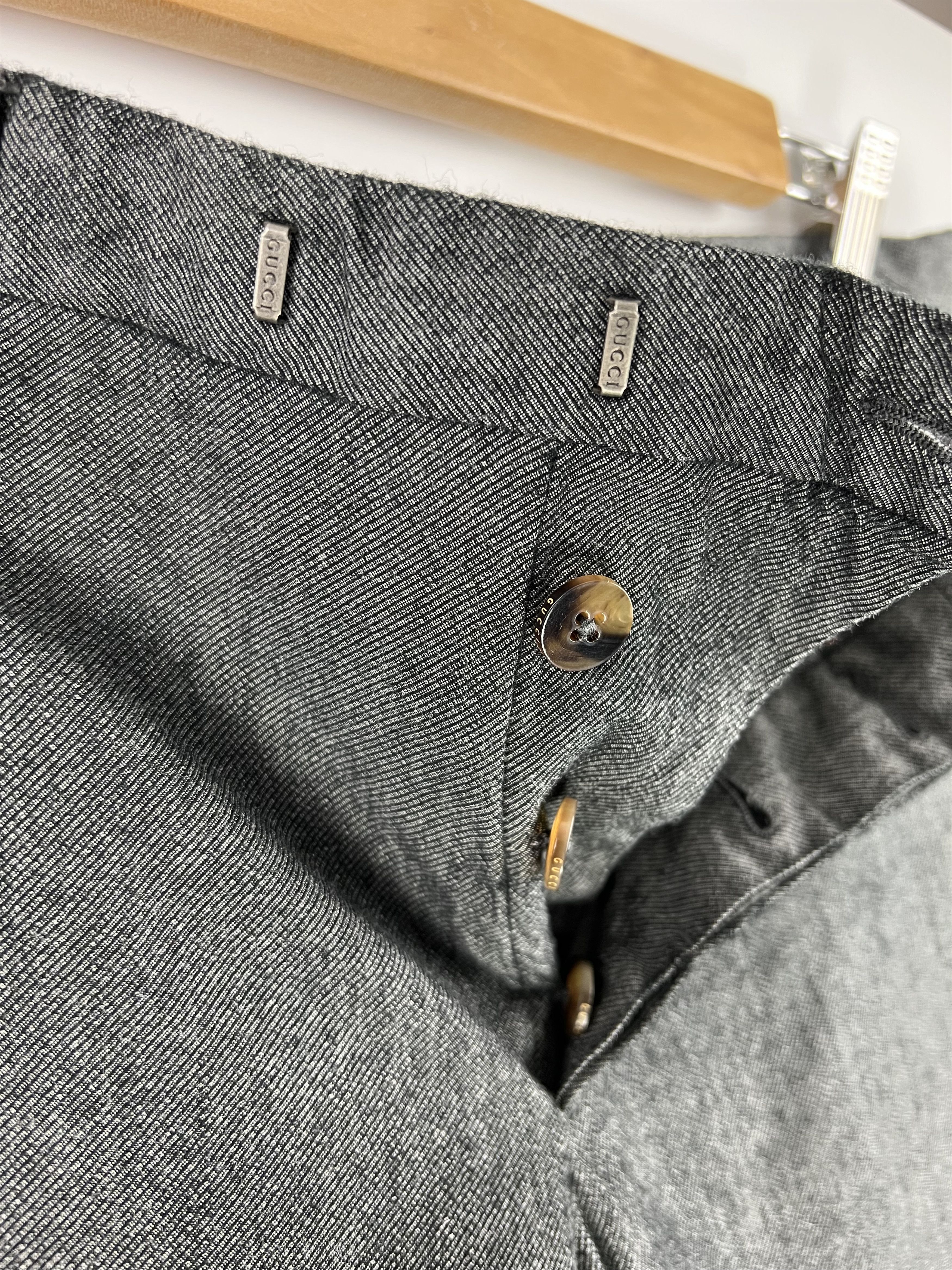 Gucci Gucci Tom Ford Era Vintage Men's Gray Wool Pants Size 48 Size US 32 / EU 48 - 6 Thumbnail