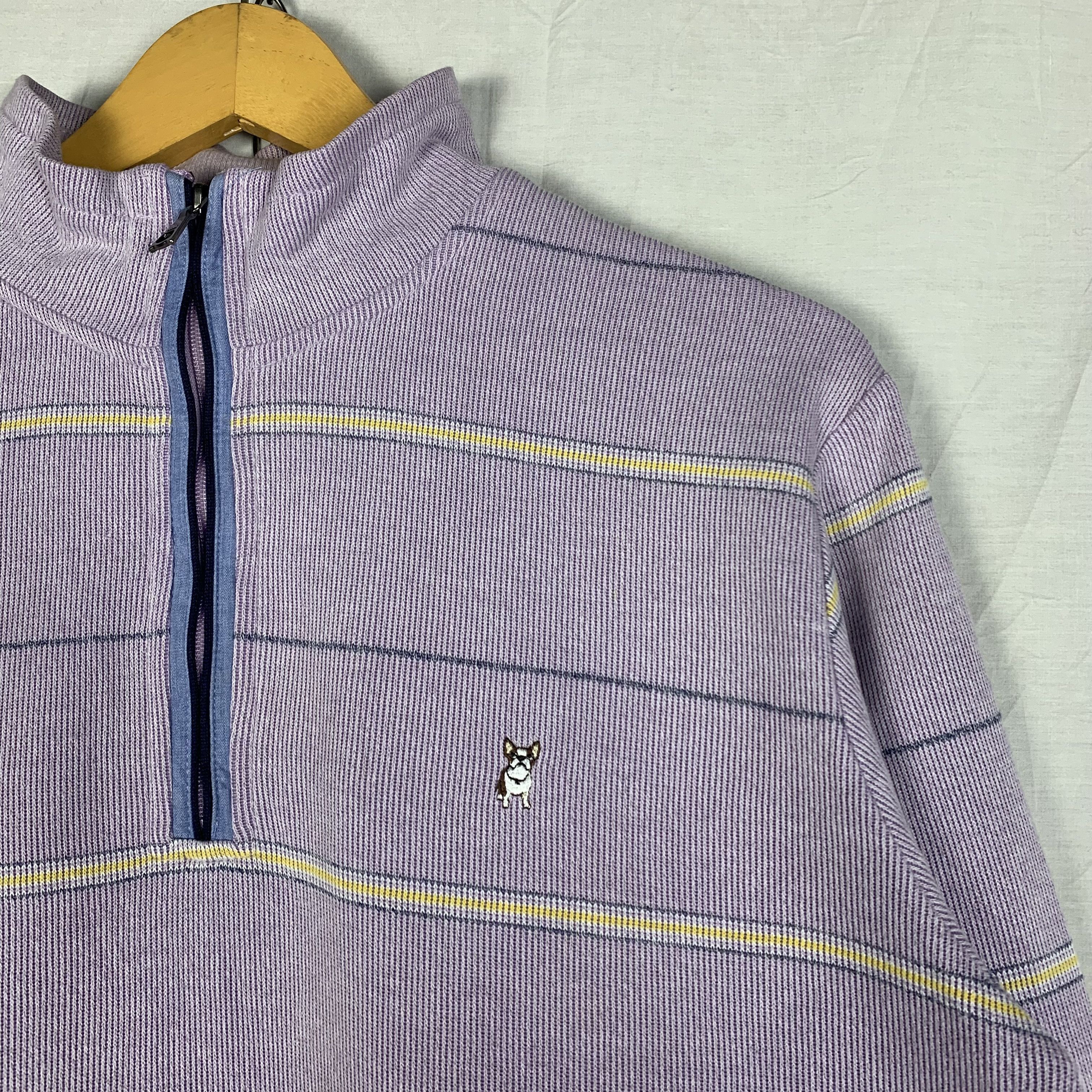 Vintage Vintage Macbeth Halfzip Stripped Sweatshirt Sweater Size US M / EU 48-50 / 2 - 2 Thumbnail