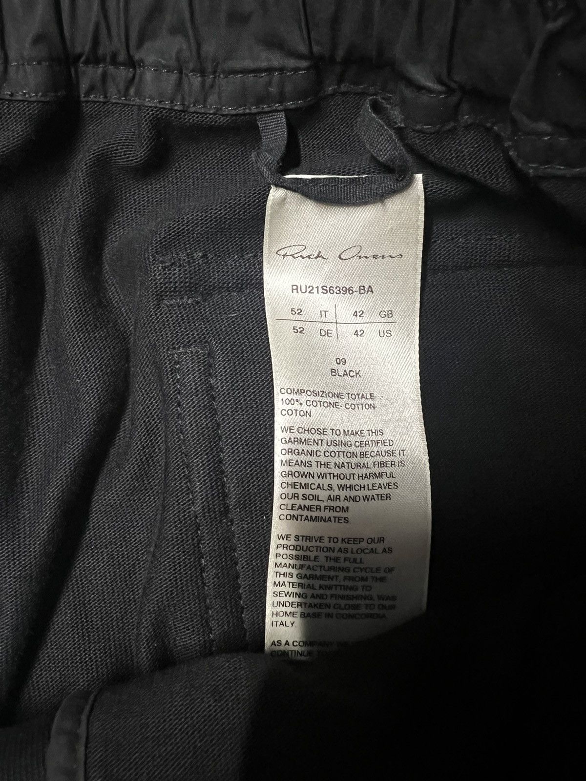 Rick Owens Black Mastodon Cargo Jogger EU52 Size US 34 / EU 50 - 4 Thumbnail