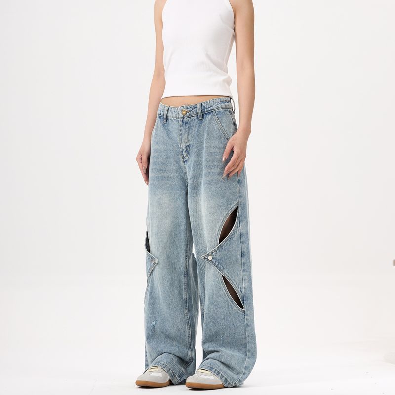 Japanese Brand American-style patchwork baggy ripped jeans Size US 32 / EU 48 - 1 Thumbnail