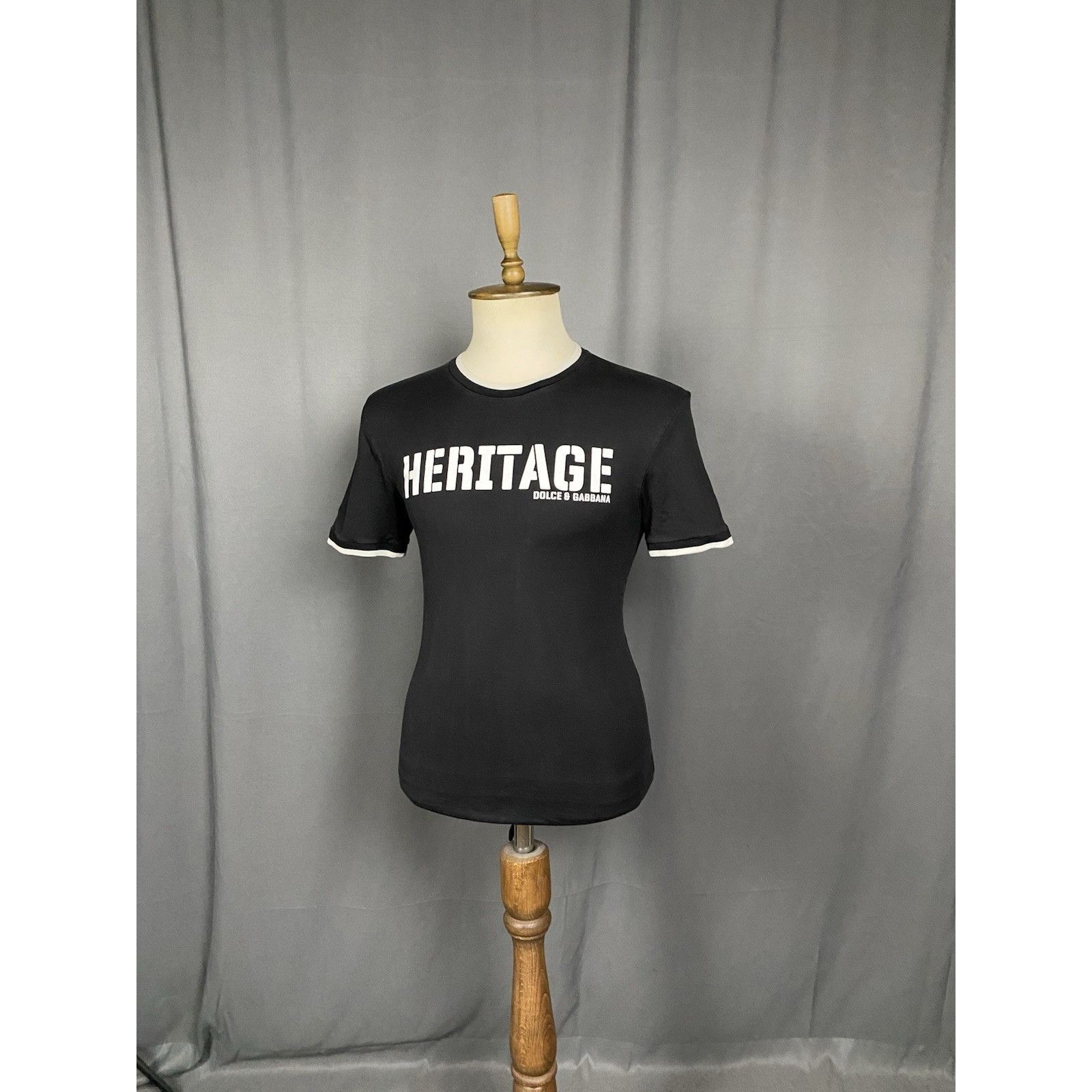 Dolce & Gabbana Dolce&Gabbana Heritage Big Logo Men's Black T-Shirt Size 46 Size US S / EU 44-46 / 1 - 4 Thumbnail