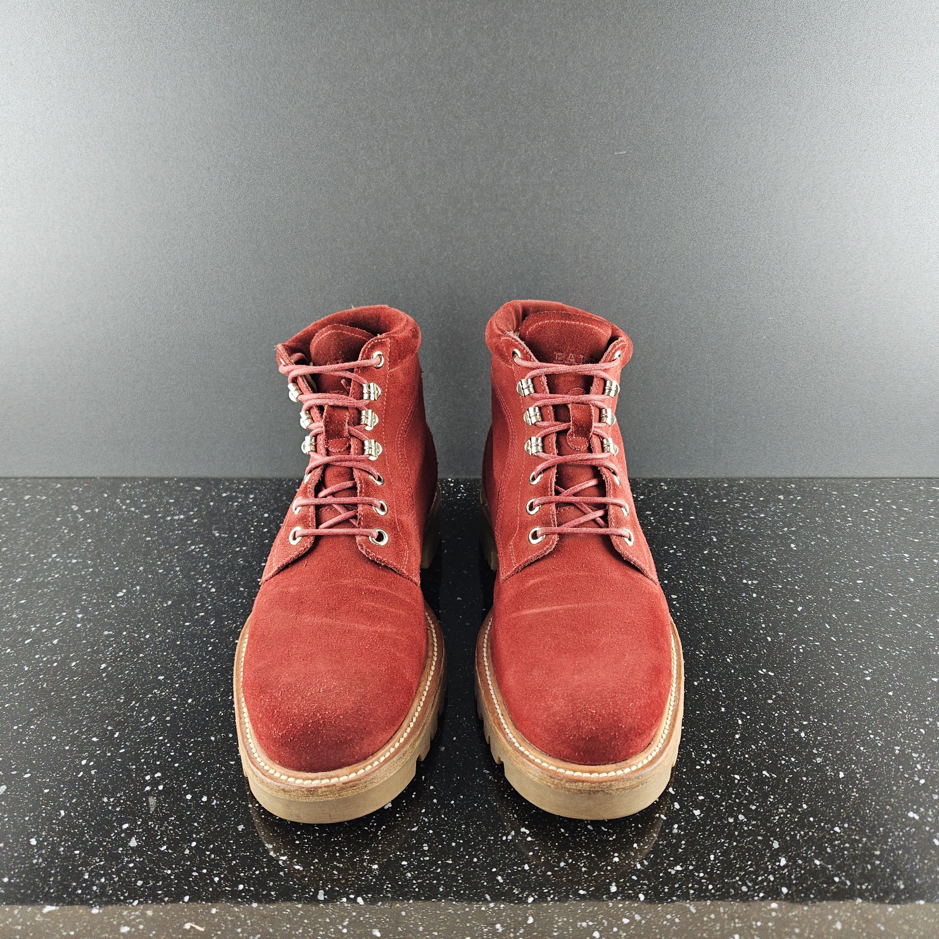 Bally Bally Red Suede Boots Wellys Size US 7.5 / EU 40-41 - 3 Thumbnail