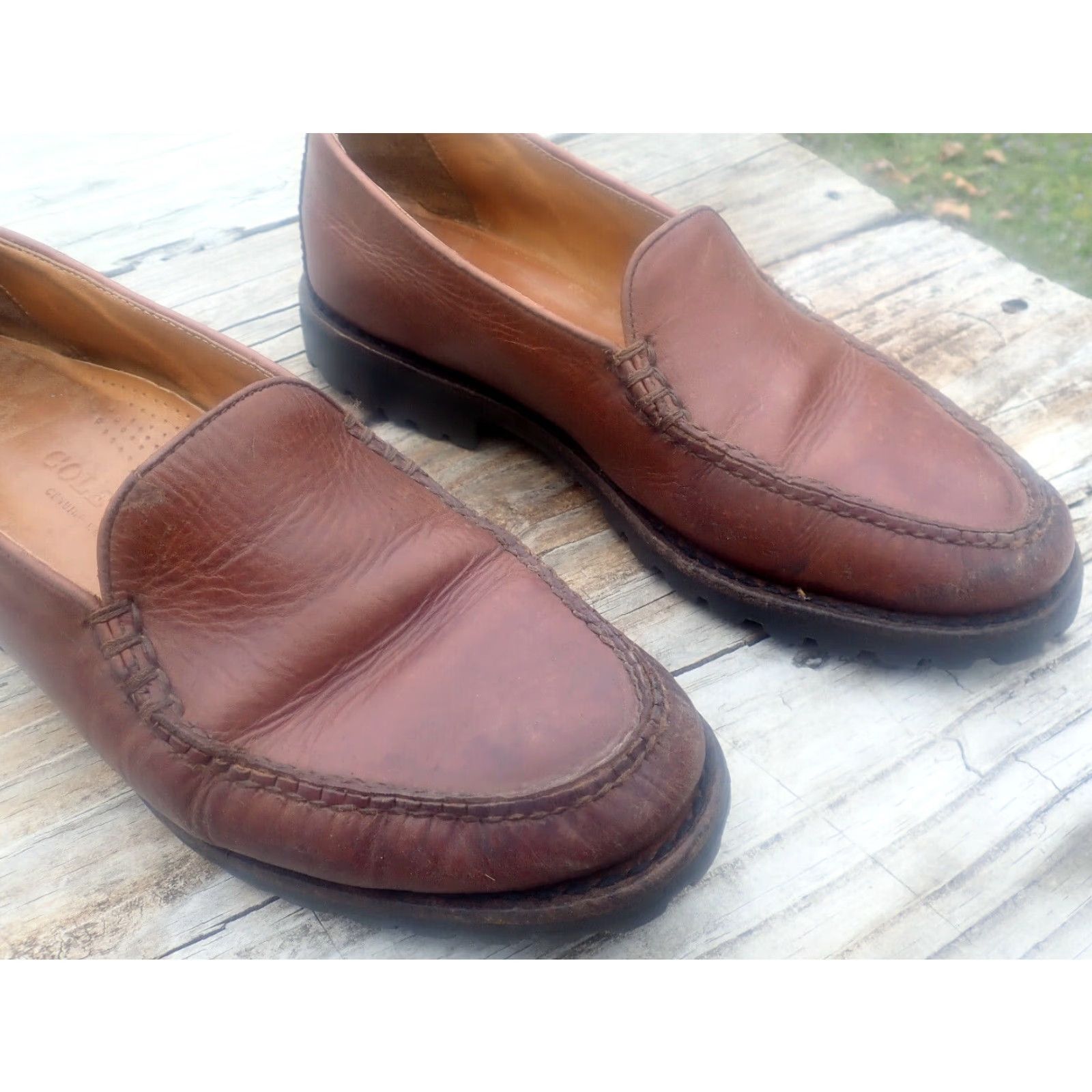 Cole Haan VINTAGE Cole Haan Women's Loafer Brown Leather US 8.5 B Moc Toe Comfort 90s Slip On Size US 9 / IT 39 - 4 Thumbnail
