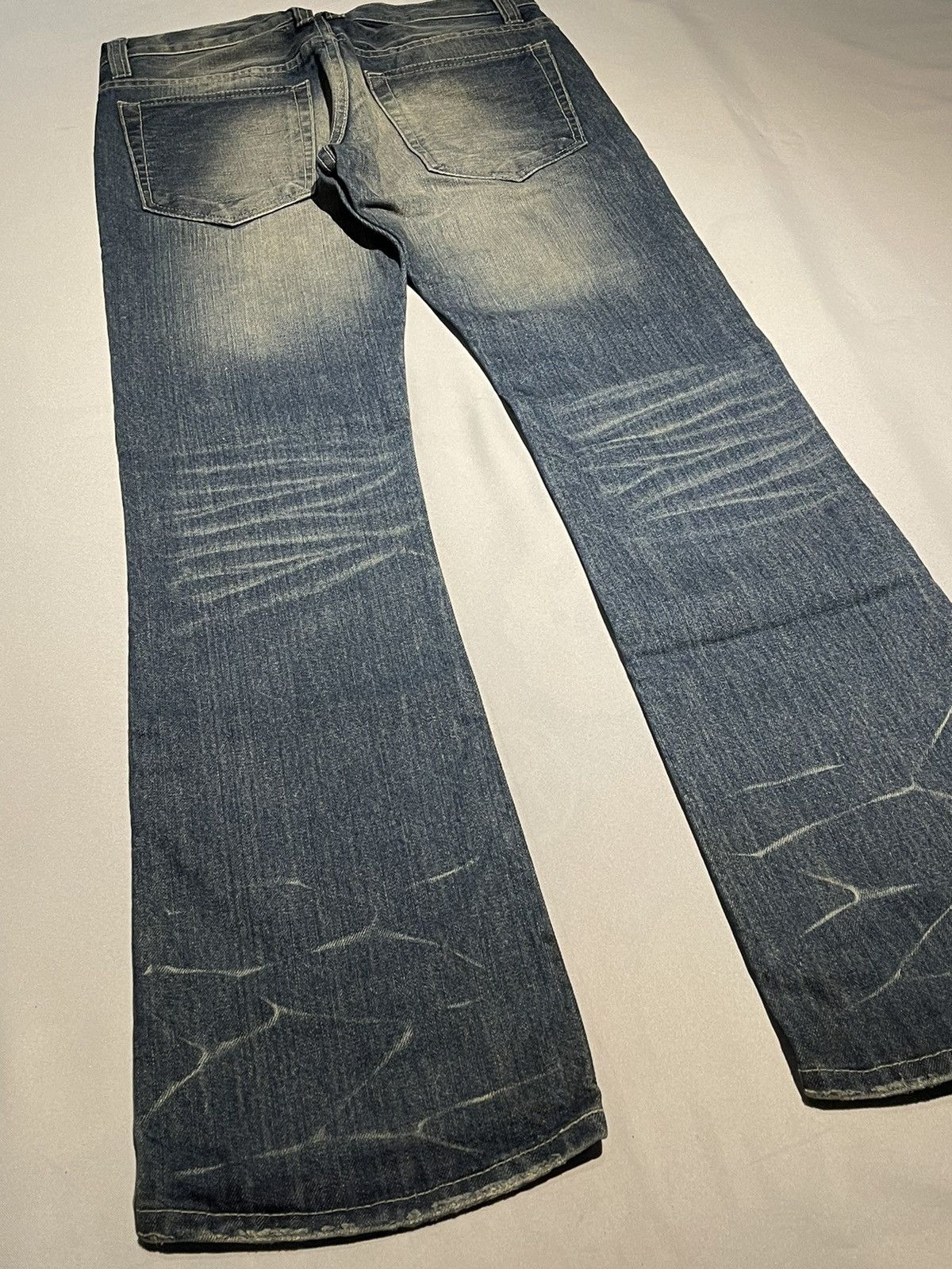 Japanese Brand × Jean CUSTOM FLARED JEAN JAPANESEBRAND DISTRESSED DENIM PANT W30 Size US 30 / EU 46 - 4 Thumbnail