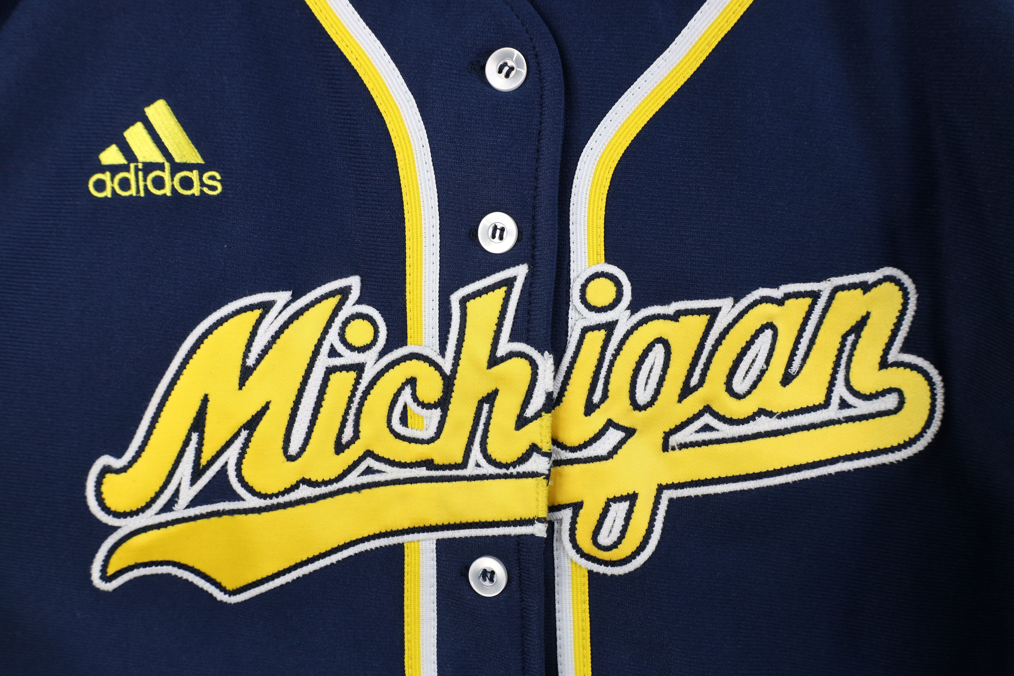 Adidas Adidas University of Michigan Baseball Jersey Blue 2013 USA Size US XL / EU 56 / 4 - 4 Thumbnail