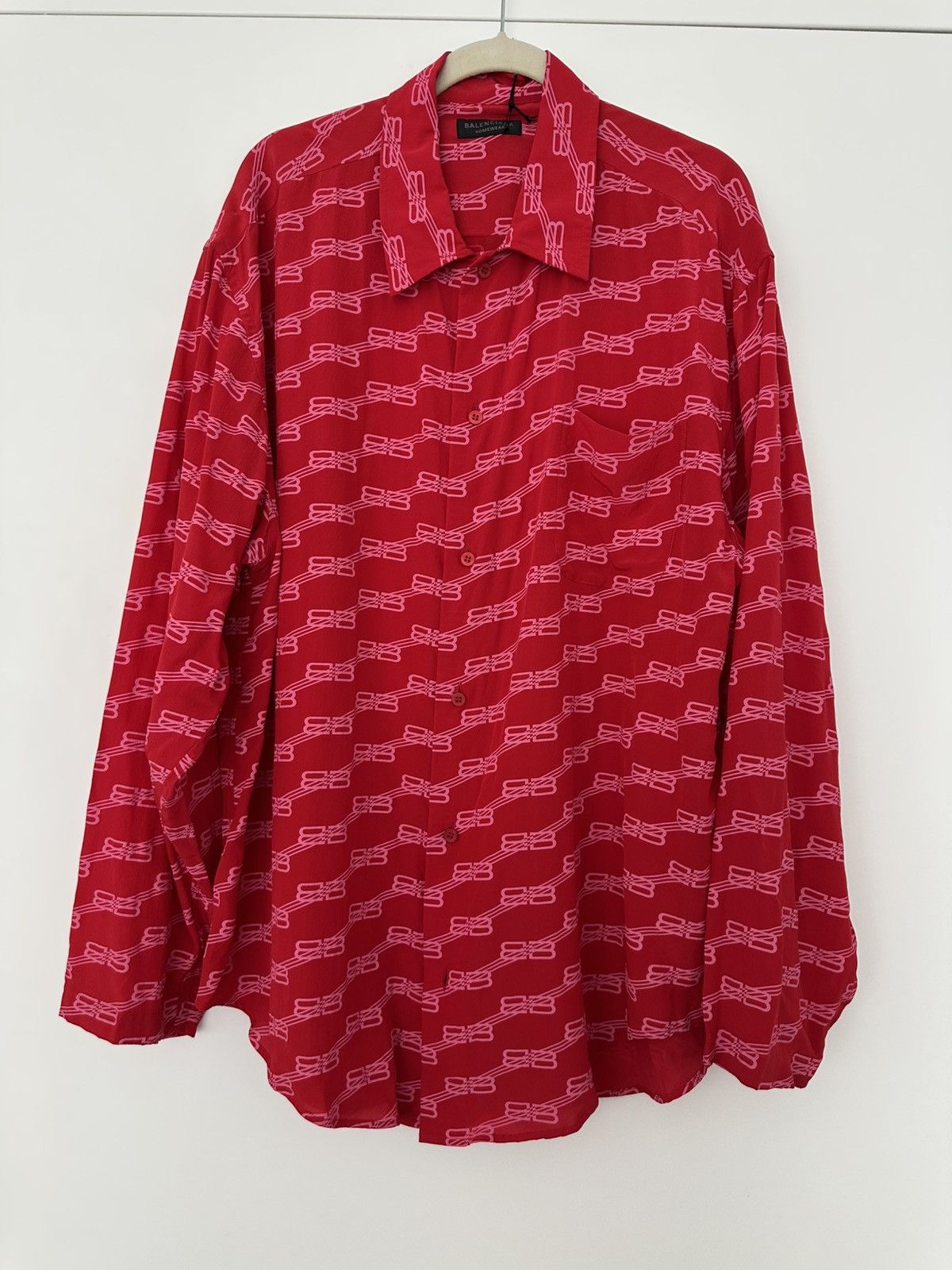 Balenciaga BALENCIAGA BB Monogram Minimal Shirt in Silk Crepe Size XS / US 0-2 / IT 36-38 - 1 Thumbnail