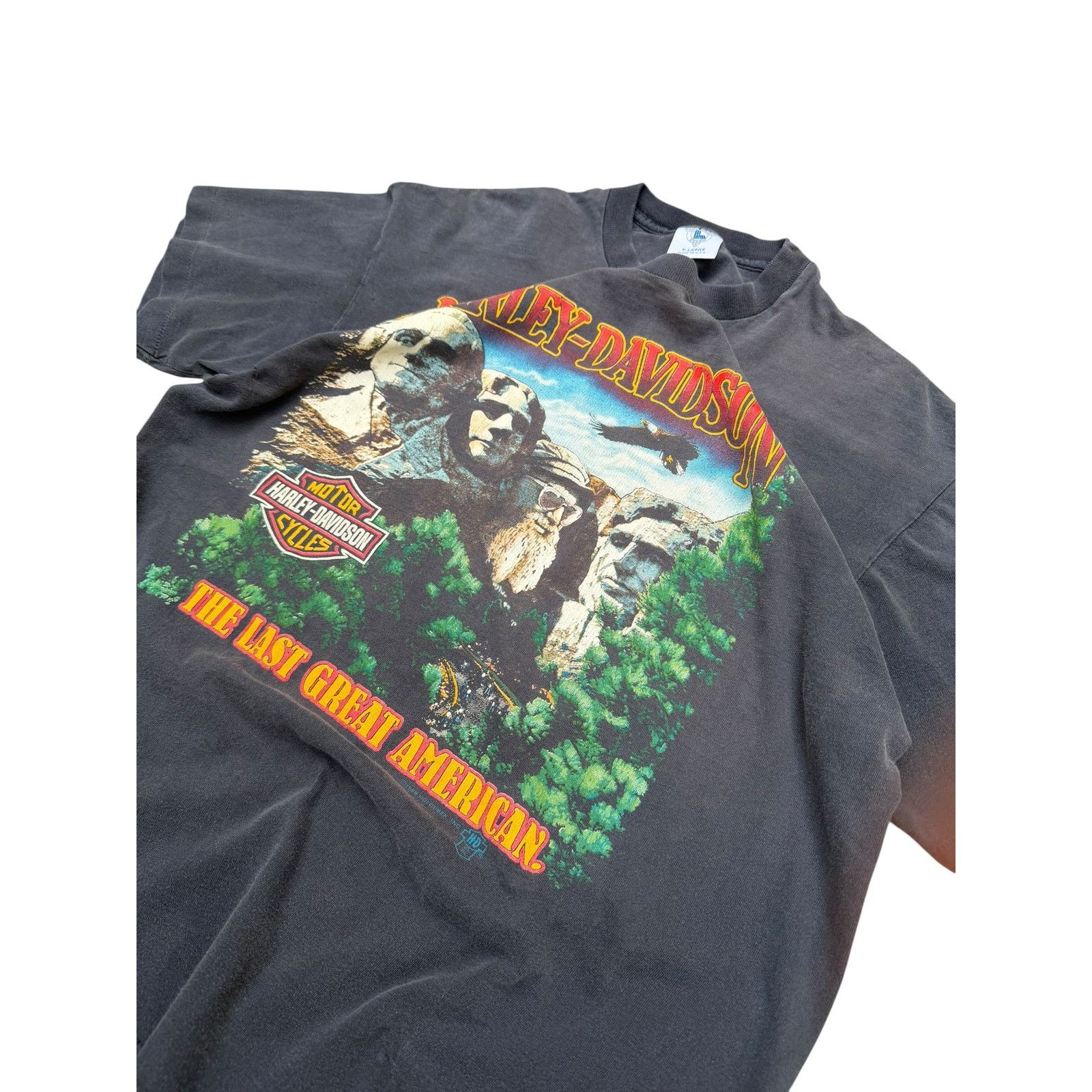 Harley Davidson 1988 Faded Harley Davidson Mount Rushmore T-Shirt Size US L / EU 52-54 / 3 - 2 Thumbnail