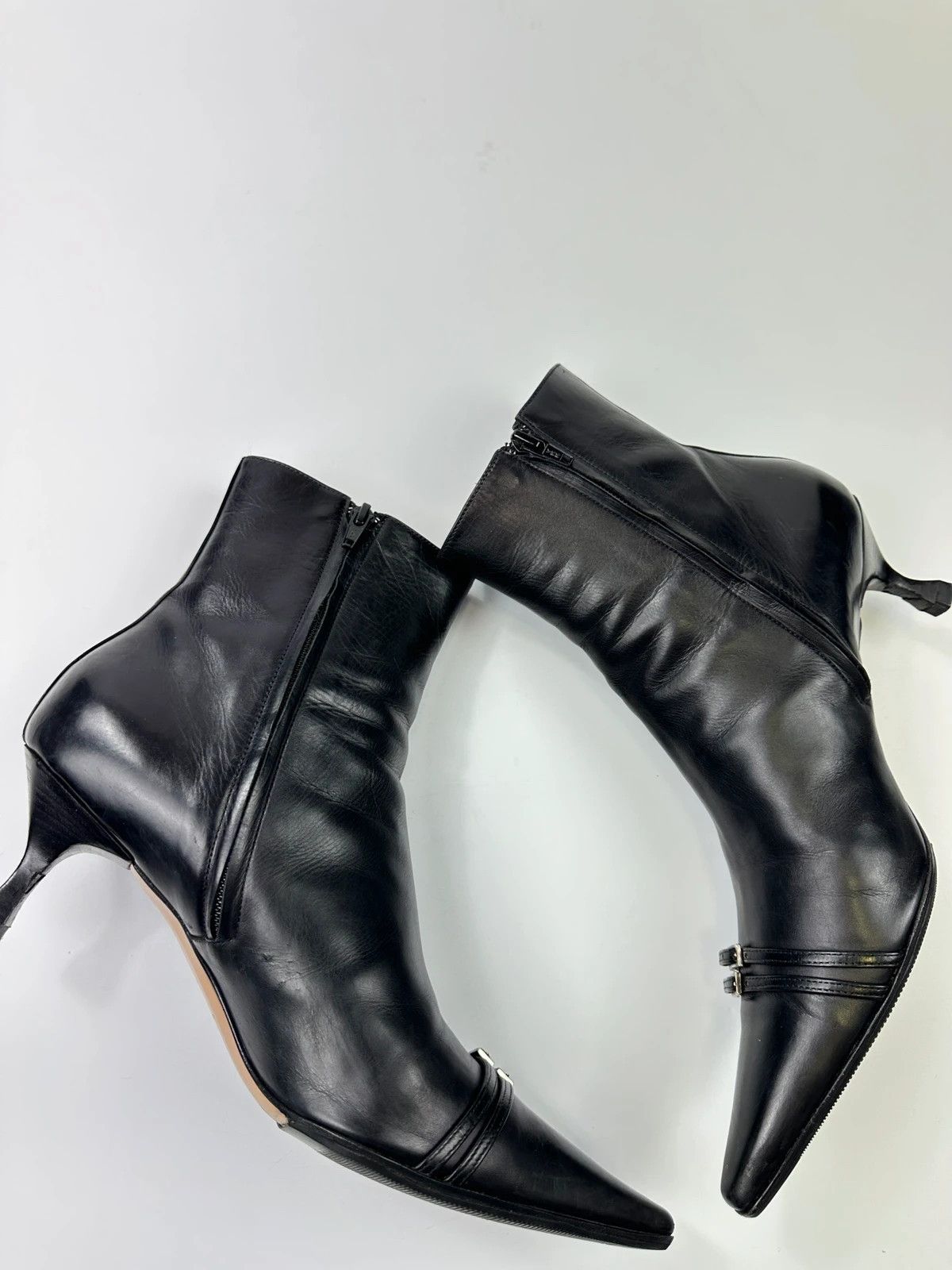 Dior Dior John Galliano Black Leather High Heels Boots Size US 10 / IT 40 - 8 Thumbnail