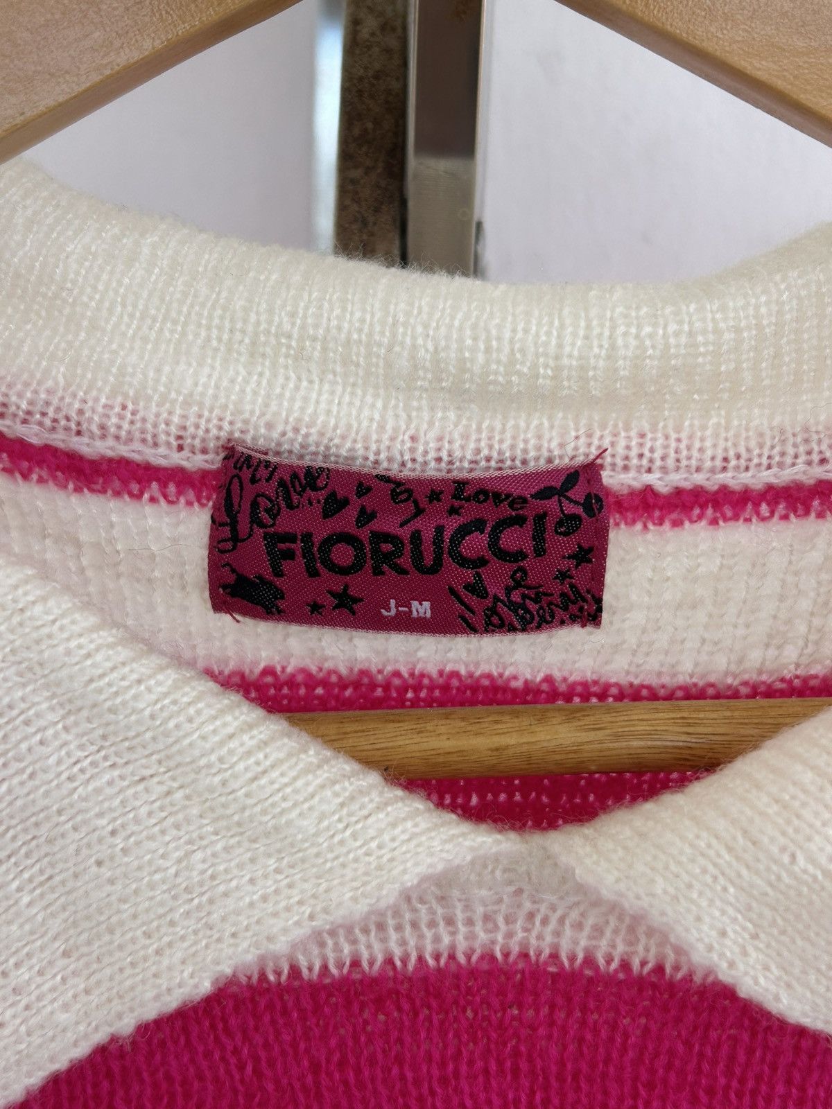 Fiorucci Fiorucci Polo Longsleeve Pink White Pink Stripes Size M / US 6-8 / IT 42-44 - 4 Thumbnail